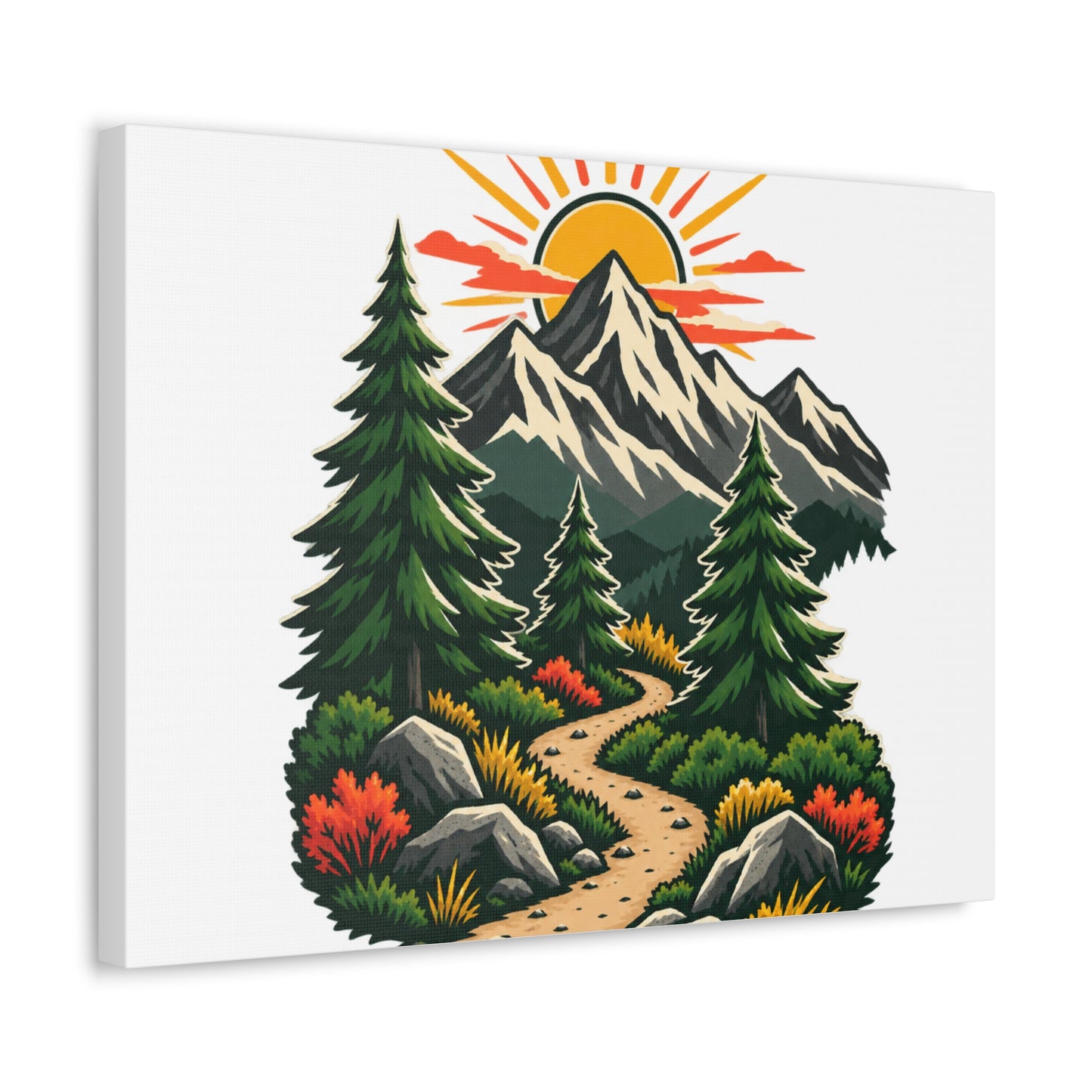 Sunrise Mountain Trail Outdoor Adventure Canvas Art