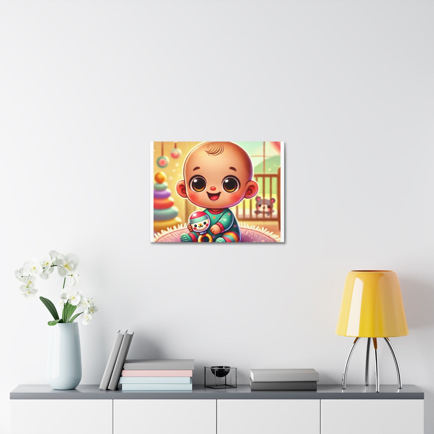 Cheerful Baby Nursery Playroom Canvas Art