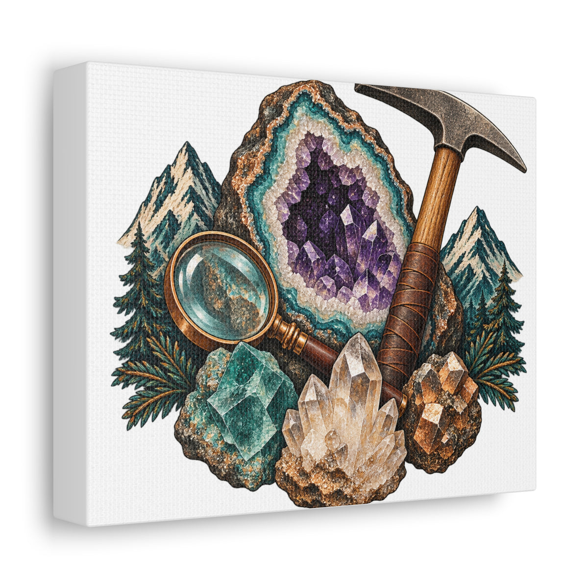 Vintage Geode and Rockhounding Field Kit Canvas