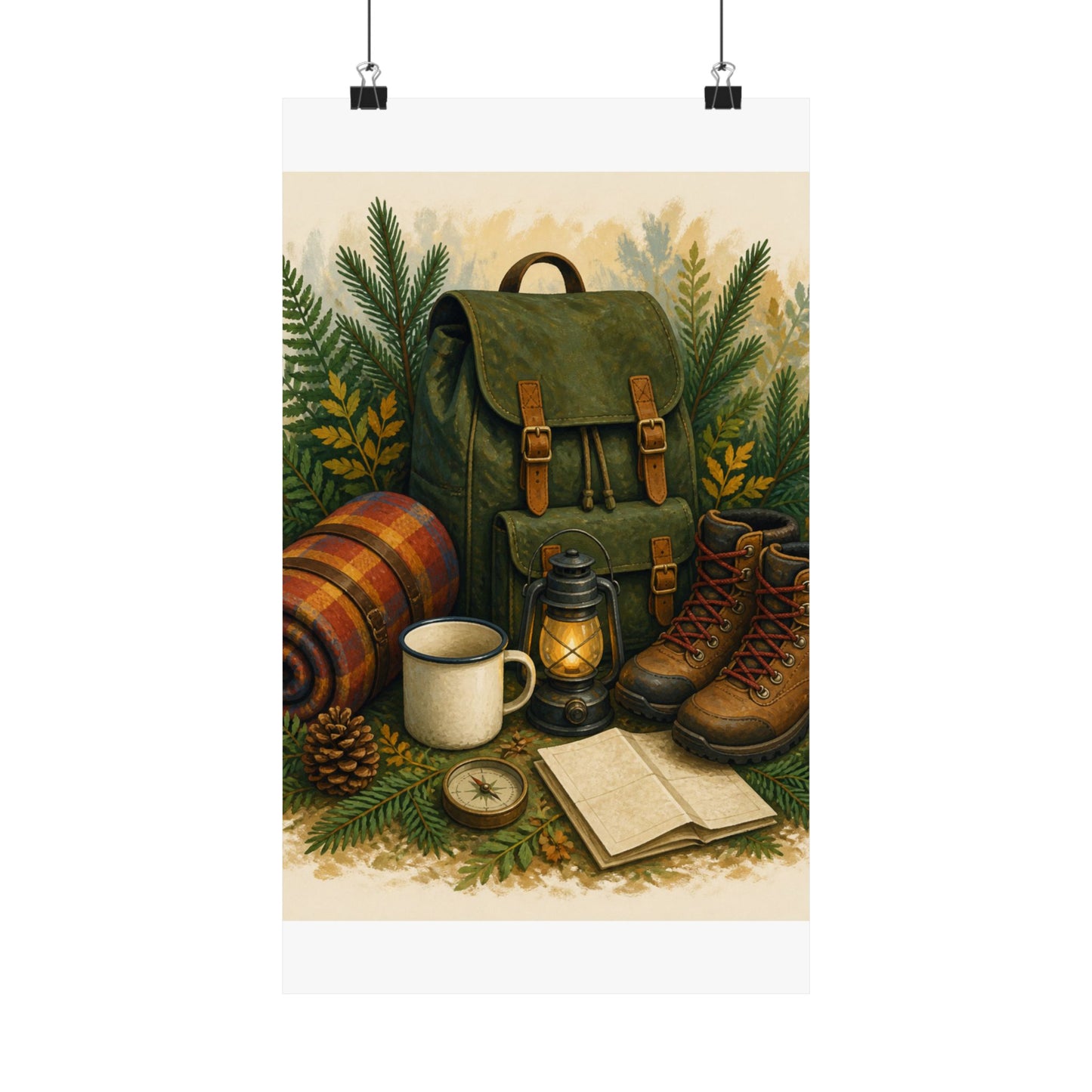 Generic Camping Gear Outdoor Adventure Poster