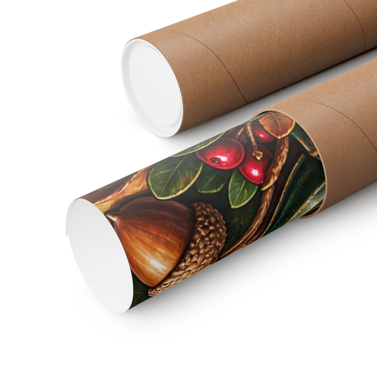 Autumn Oak Lantern and Acorns Poster