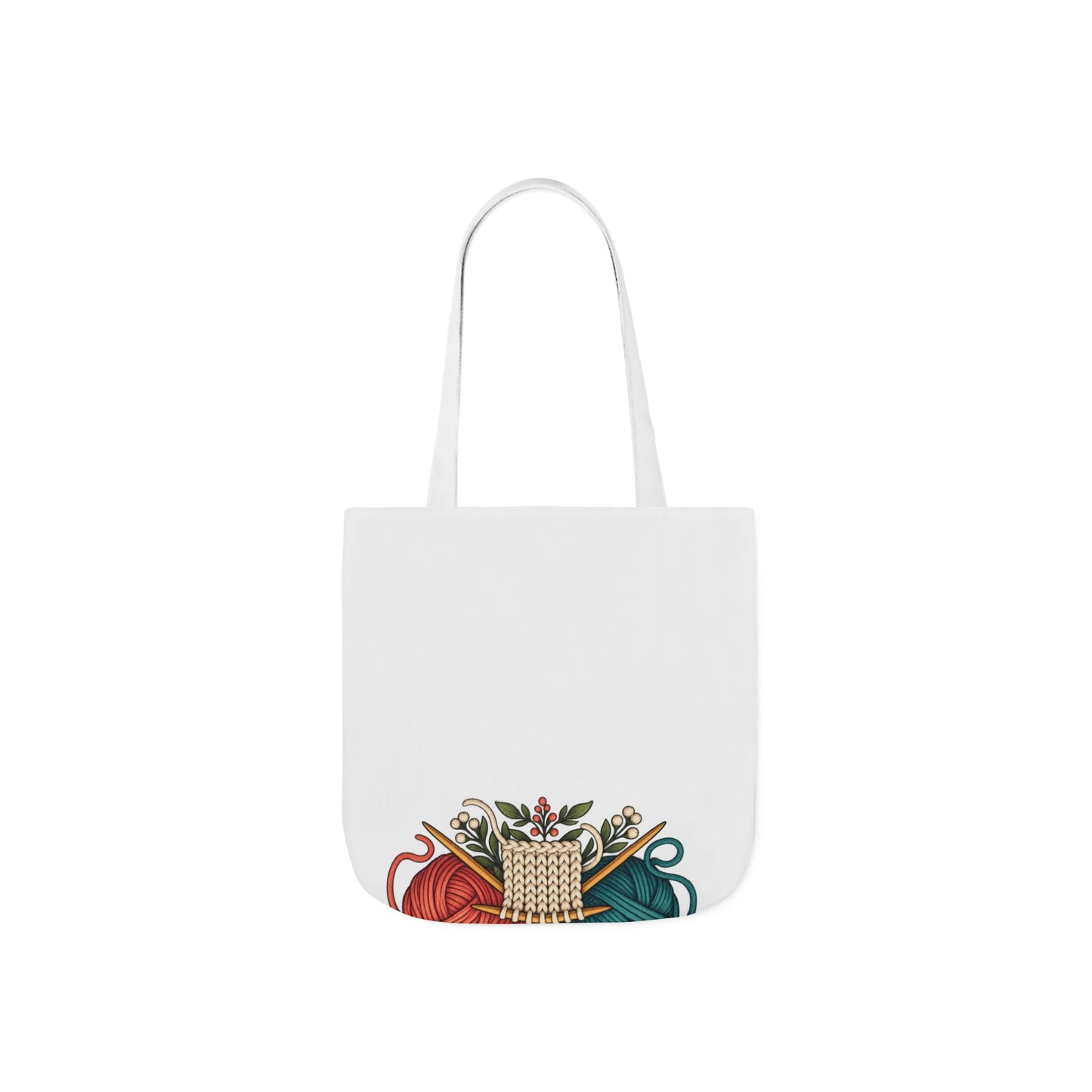 Retro Yarn and Knitting Botanical Art Tote Bag