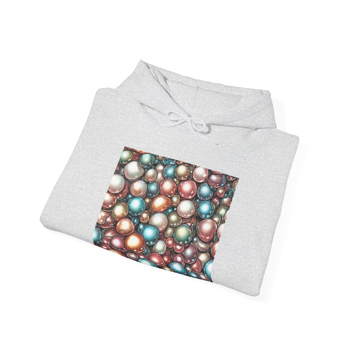 Rainbow Pearl Marble Abstract Gift Art Hoodie