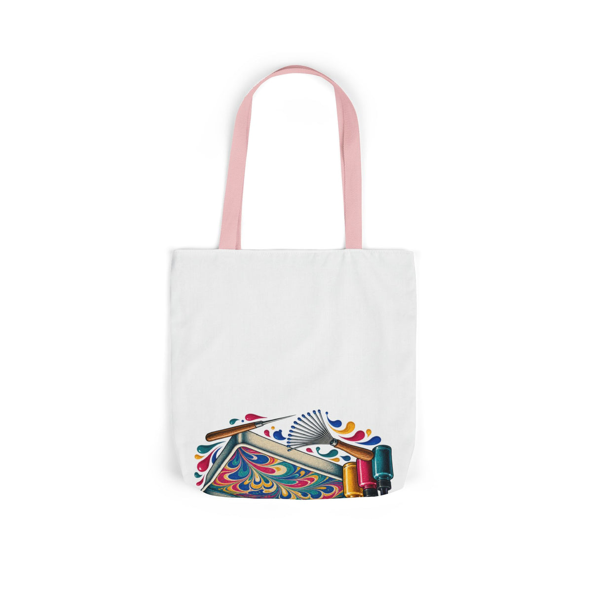 Colorful Paper Marbling Workshop Tote Bag