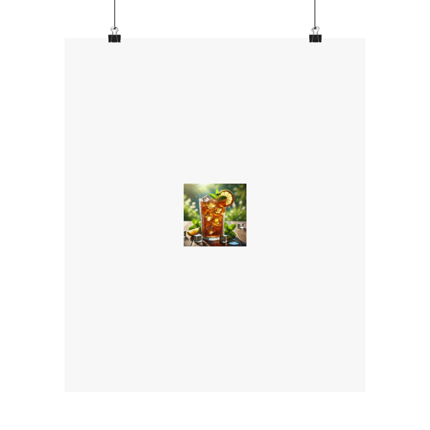 Sunlit Iced Tea Lemon Mint Kitchen Summer Drink Poster