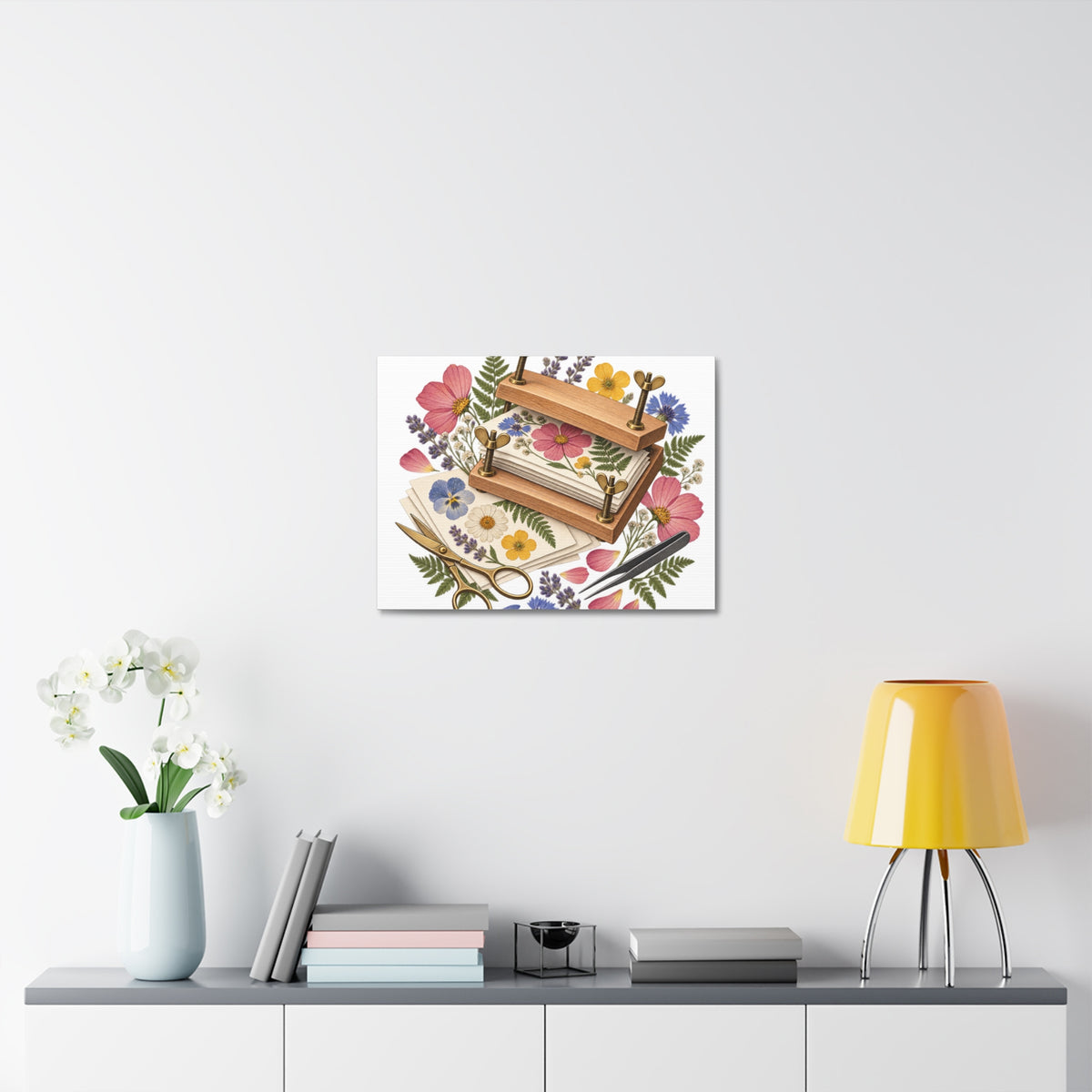 Botanical Flower Press Workshop Canvas