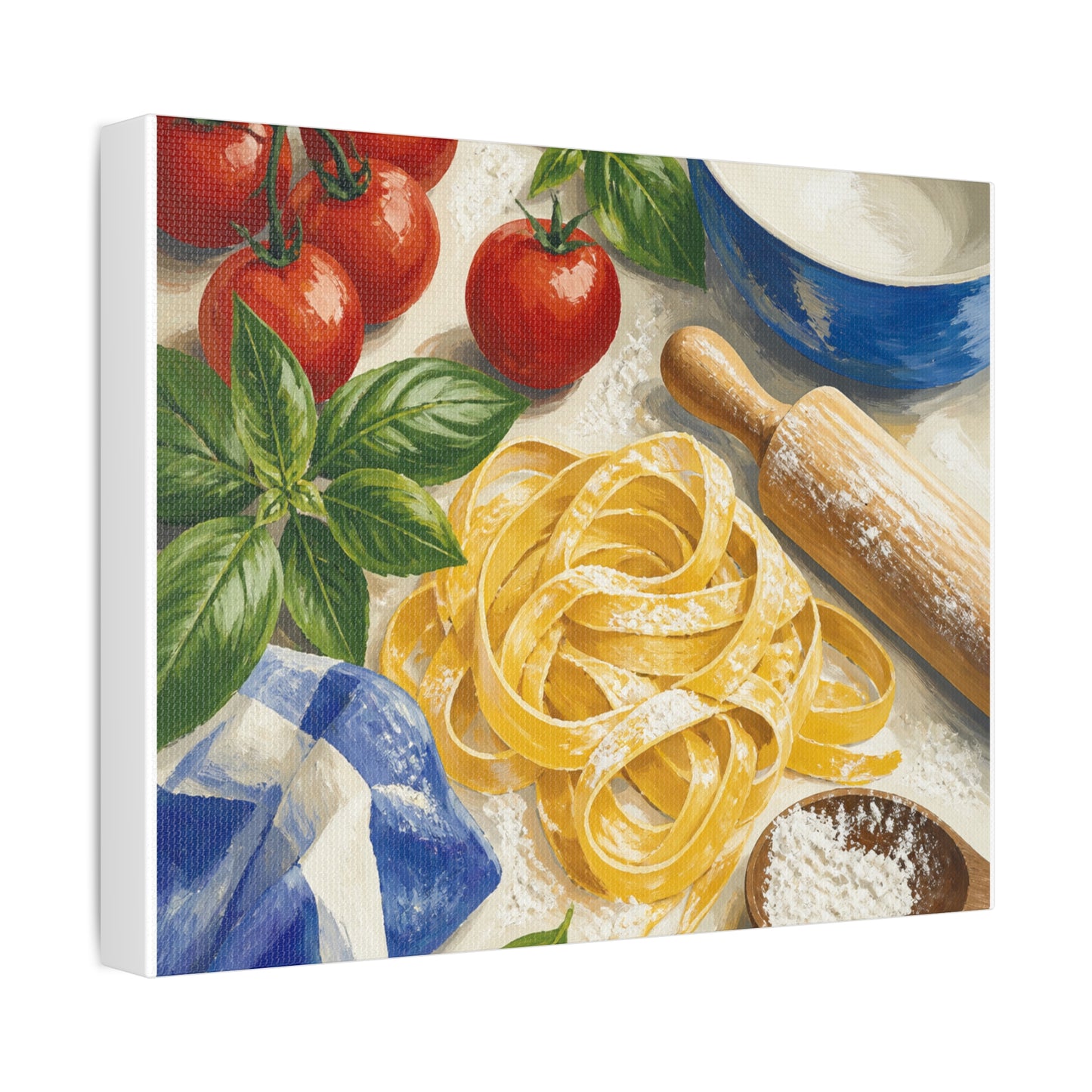 Fresh Pasta Making Kitchen Art Canvas Art