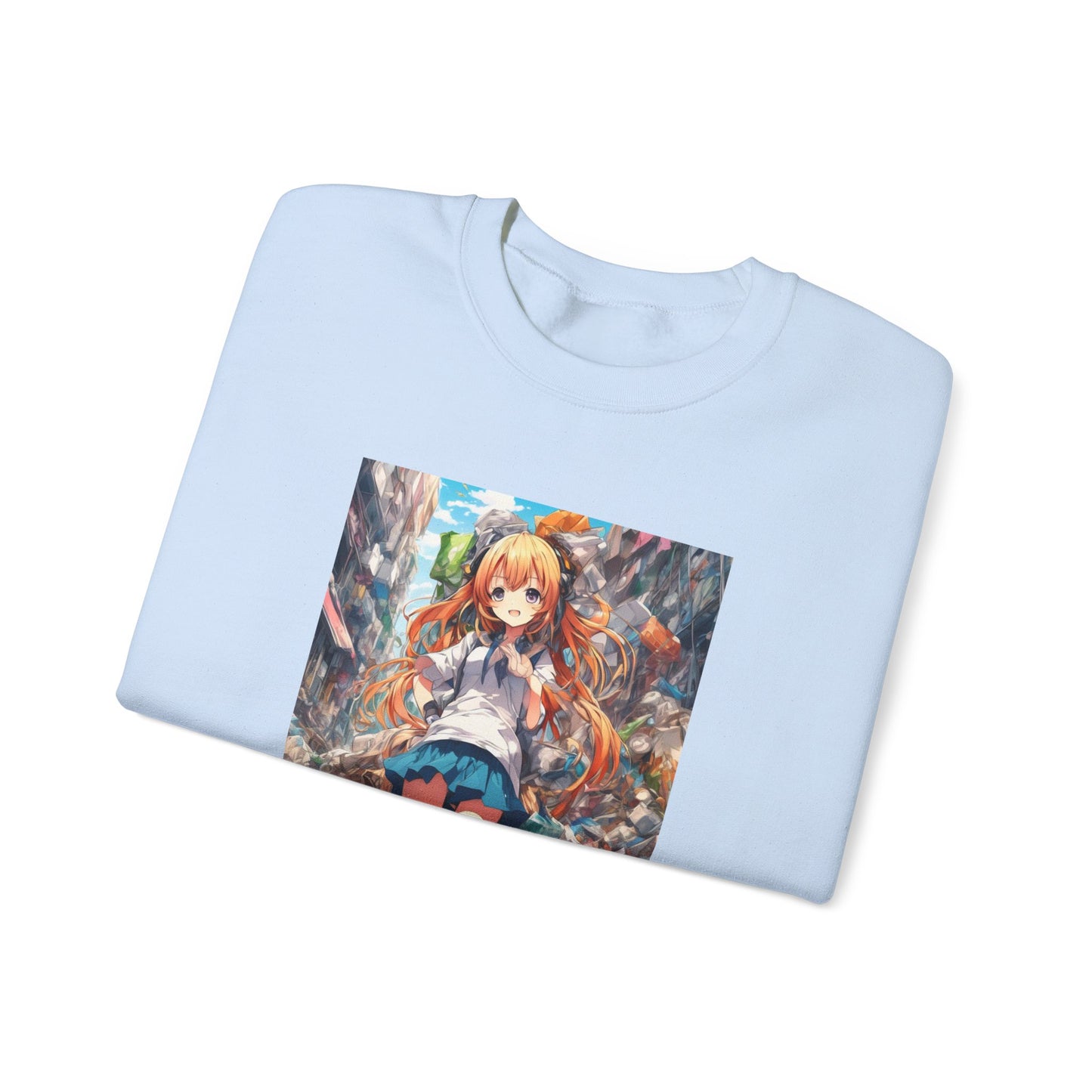 Recycling Rescue Anime Heroine Eco Street Art Sweatshirt