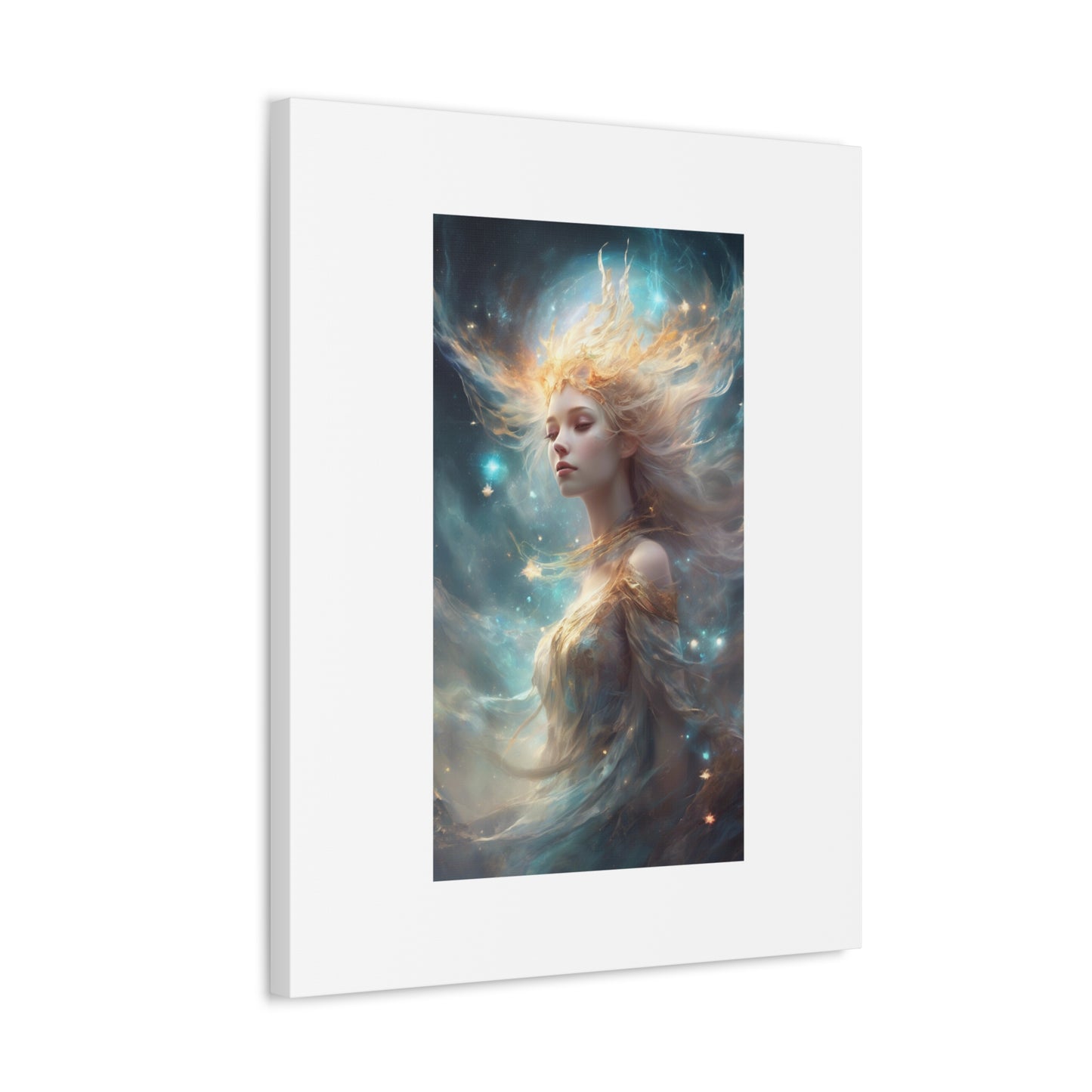 Solar Celestial Spirit Fantasy Portrait Canvas