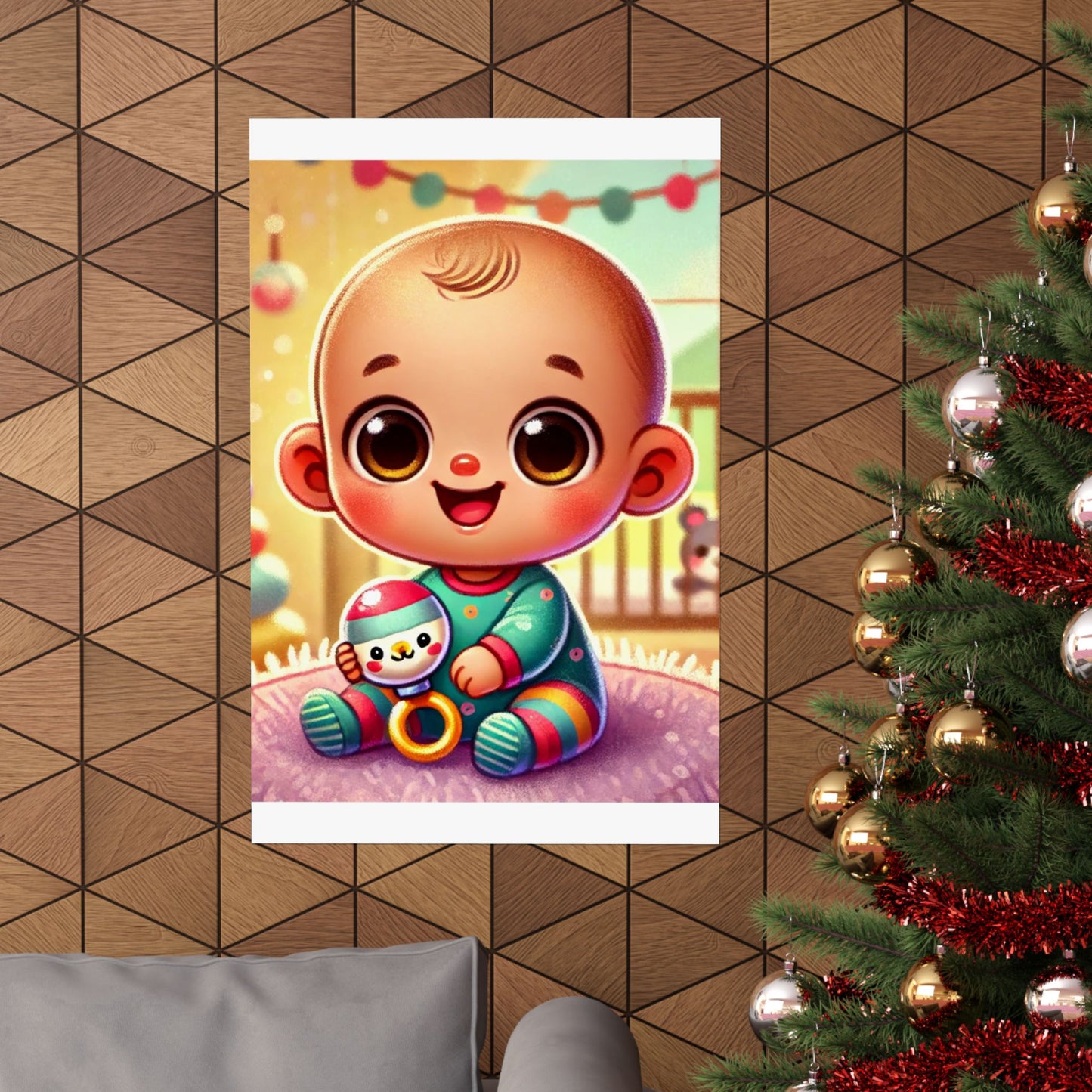 Cheerful Baby Nursery Playroom Art Poster