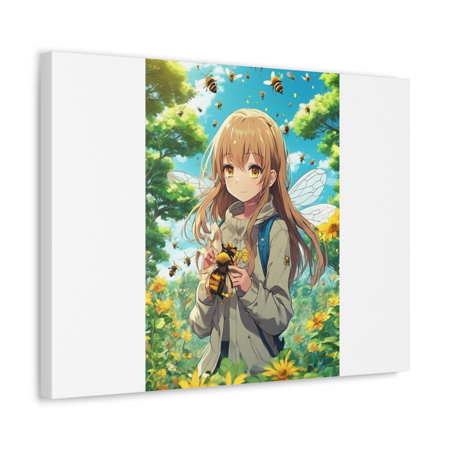 Bee Fairy Garden Anime Nature Art Canvas