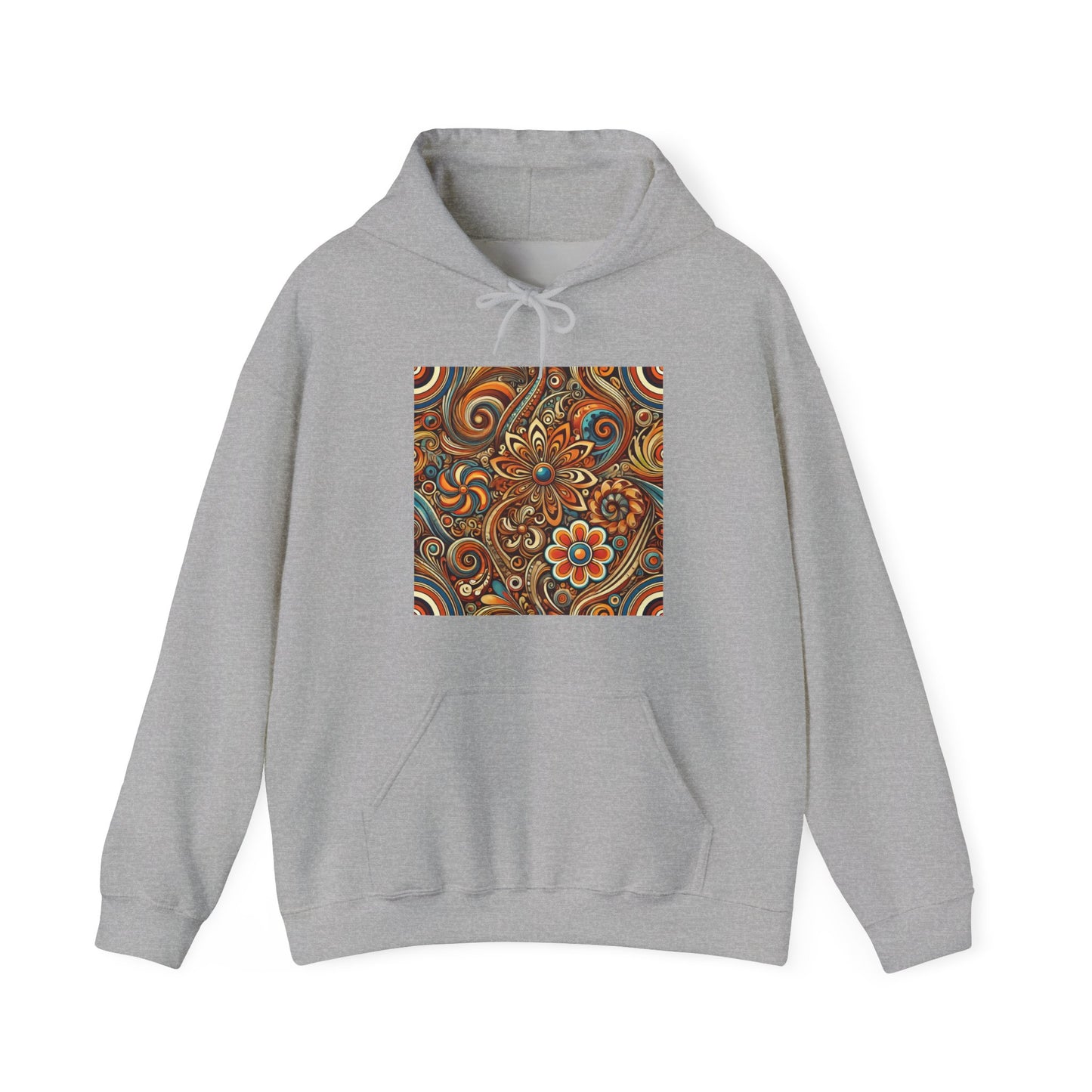 Ornate Abstract Floral Paisley Pattern Hoodie
