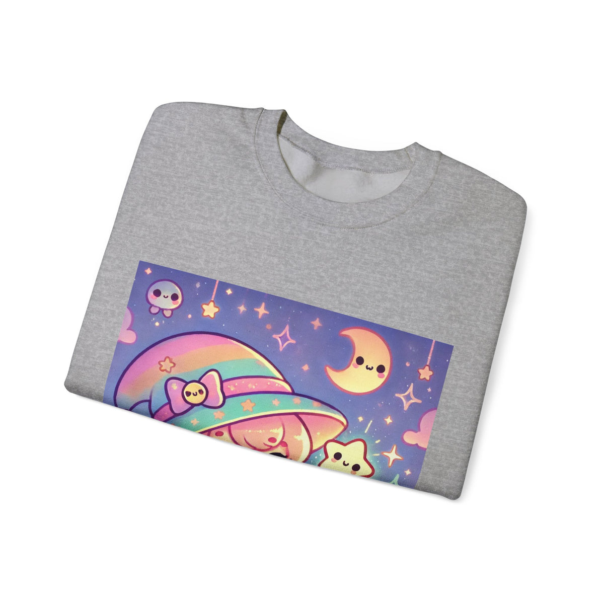 Kawaii Moon Wand Pastel Fantasy Art Sweatshirt
