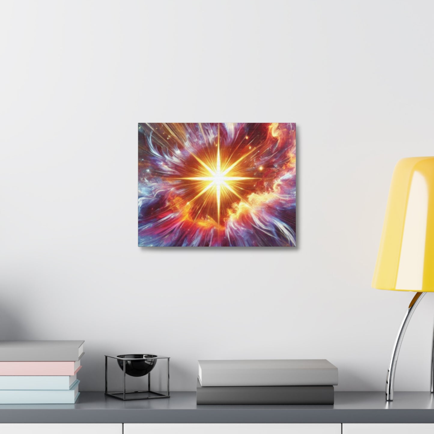 Cosmic Starburst Energy Abstract Space Canvas Wall Art Gift