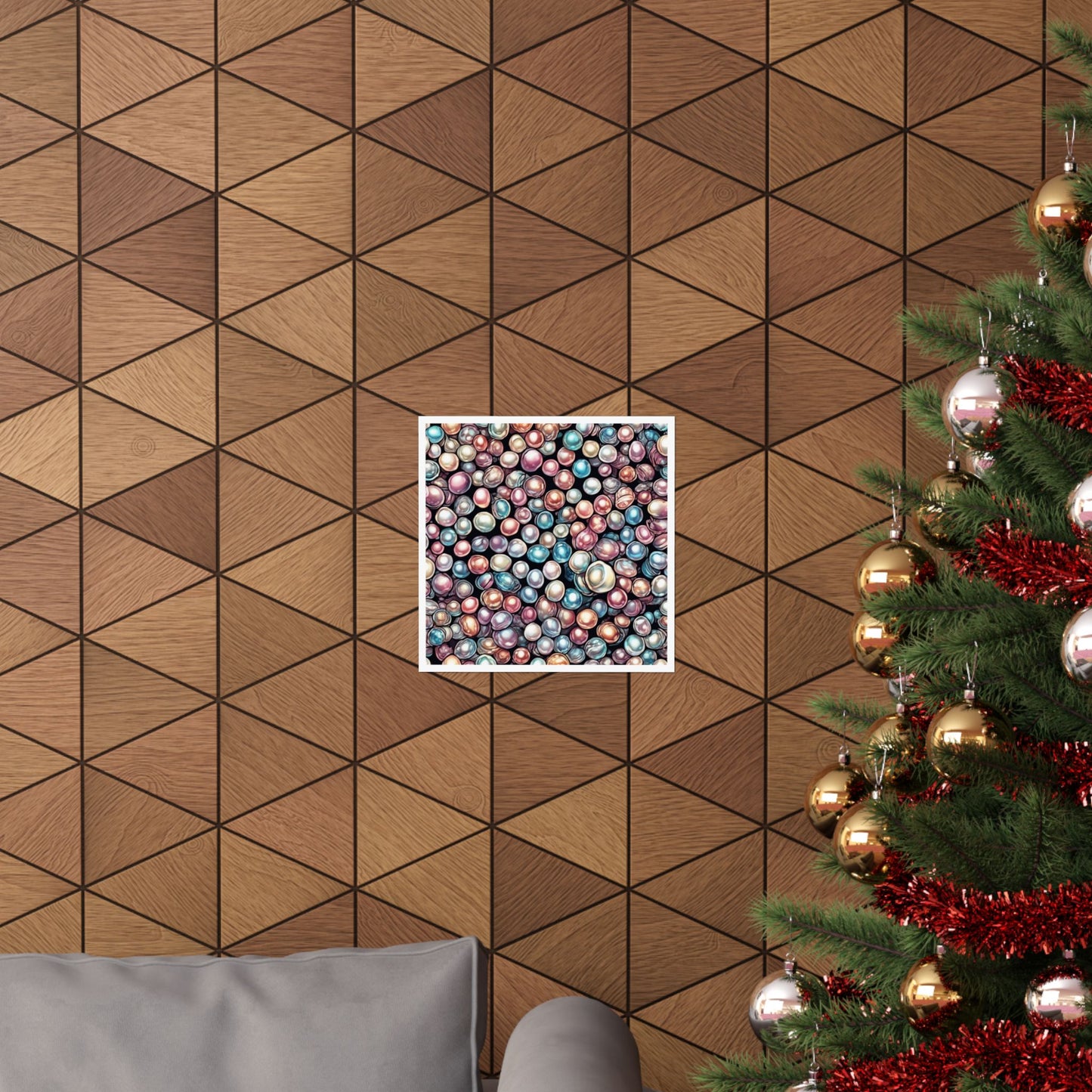Pearl Bubble Pattern Abstract Gift Art Poster