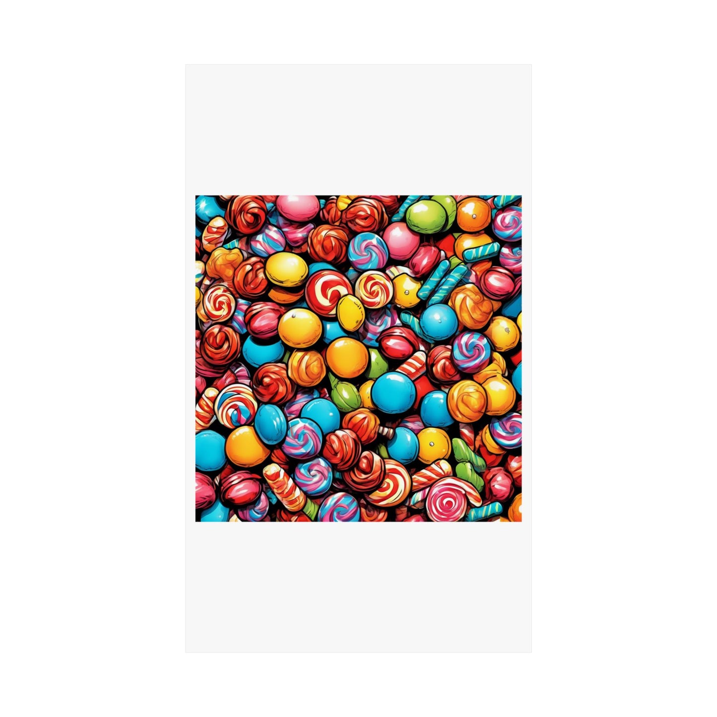 Colorful Candy Pattern Sweets Gift Art Poster