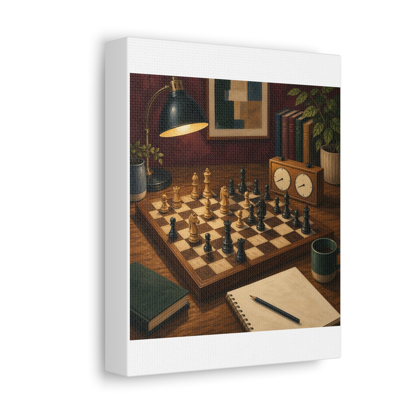 Cozy Chess Strategy Game Hobby Canvas Art