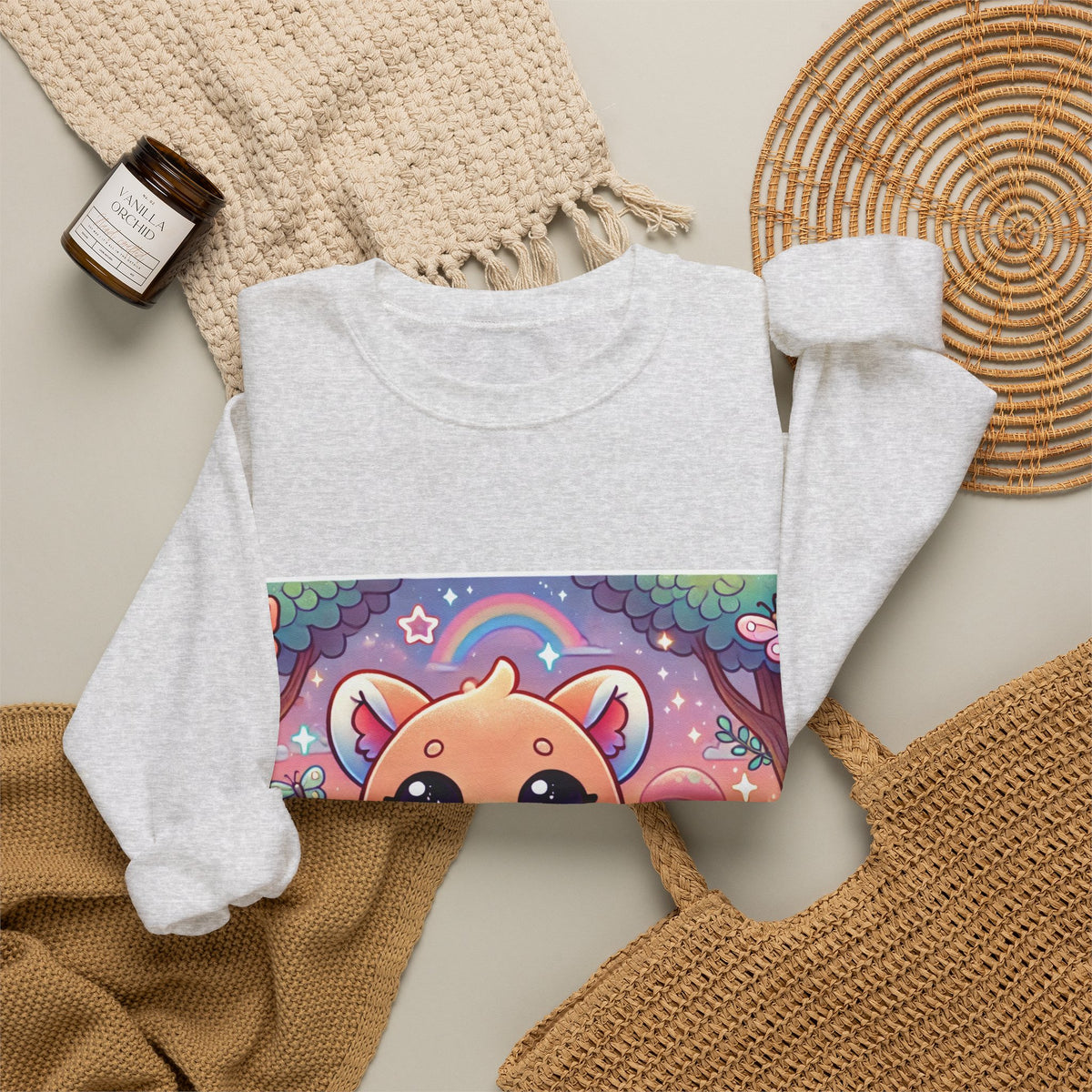 Pastel Woodland Fox Mushroom Kawaii Sweatshirt