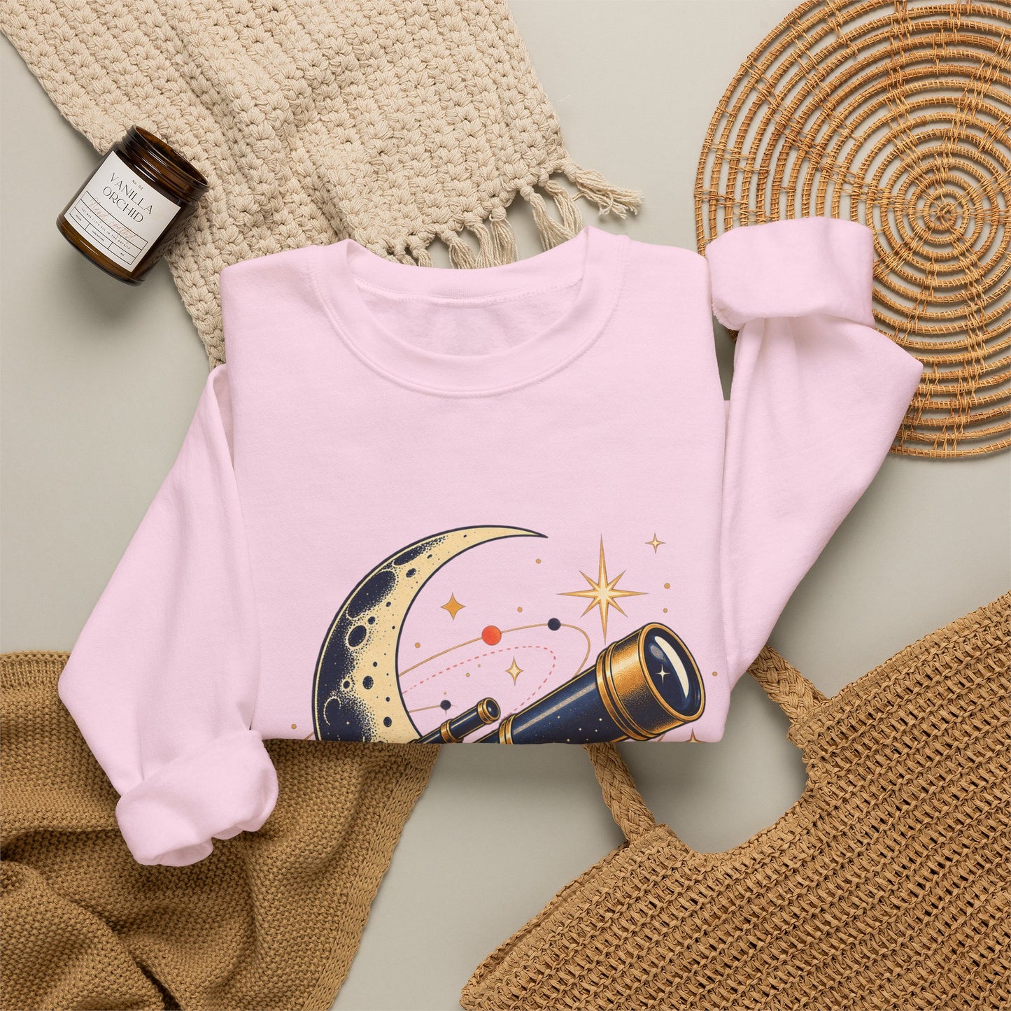Vintage Telescope Celestial Astronomy Sweatshirt