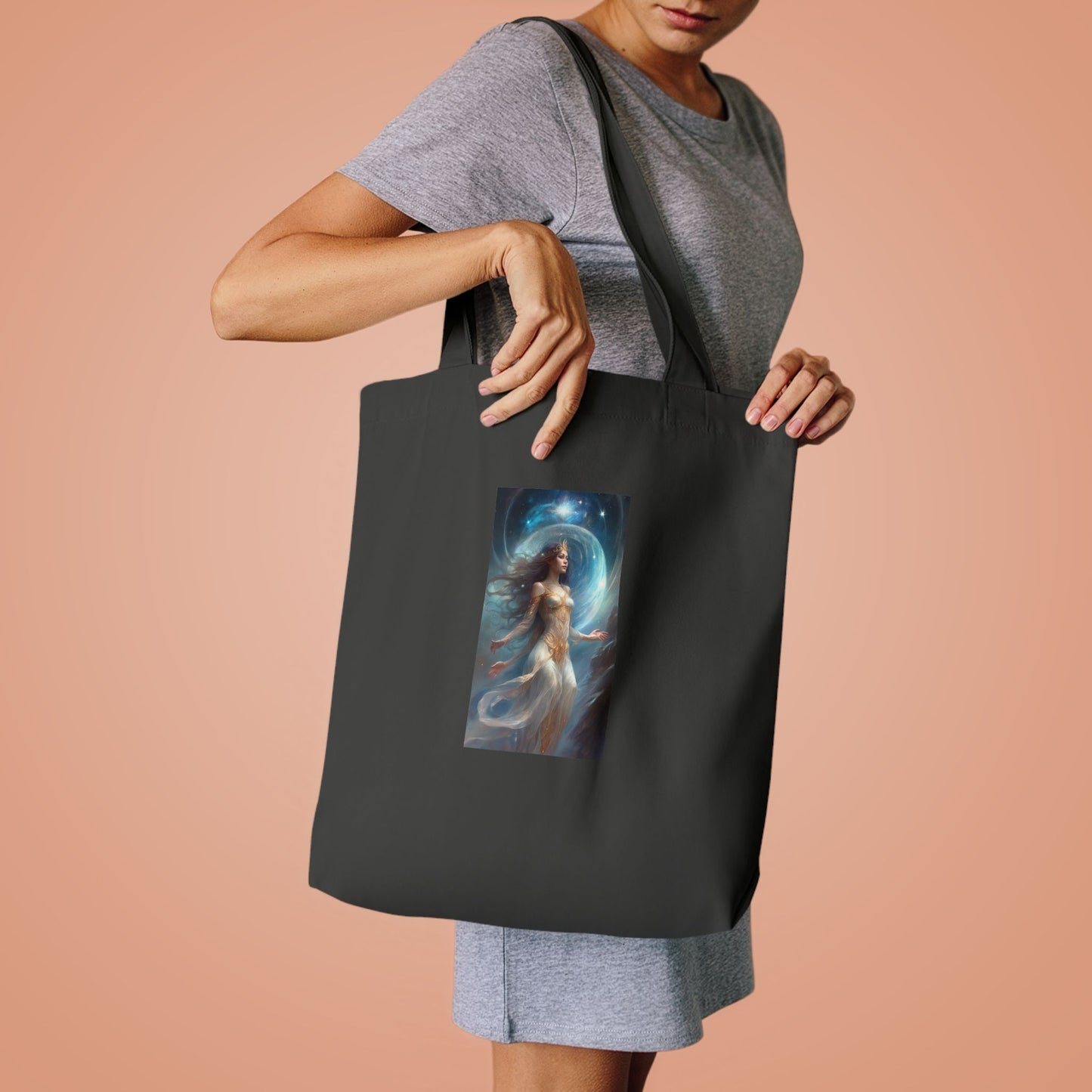 Lunar Celestial Queen Fantasy Portrait Tote Bag