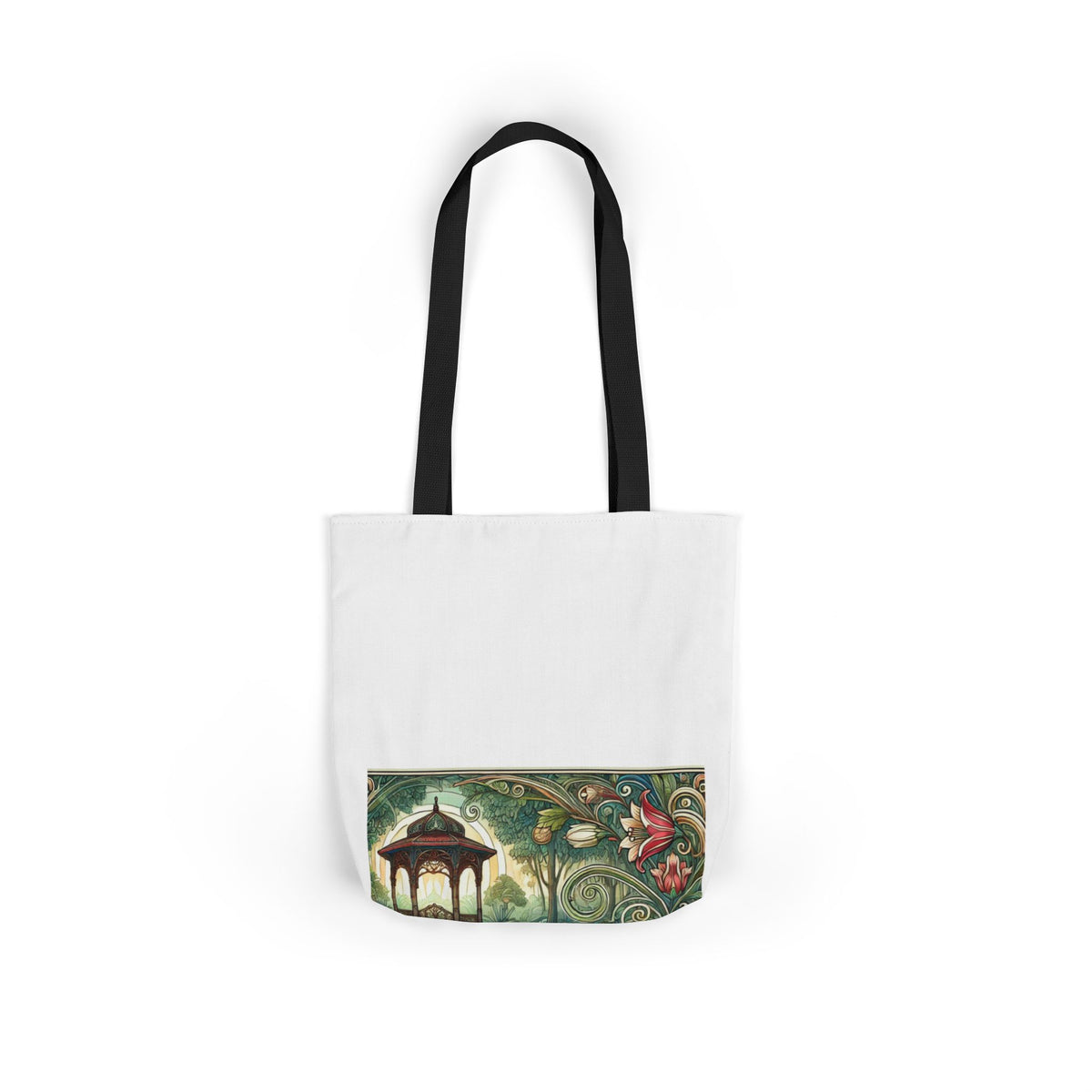 Botanical Gazebo Garden Art Nouveau Canvas Tote Bag