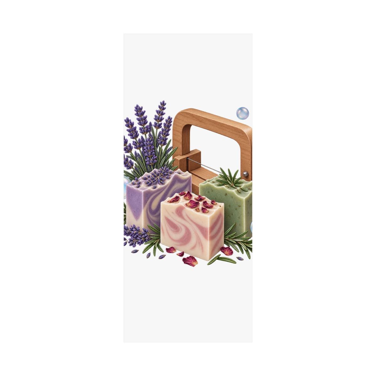 Botanical Soap Making Lavender and Herbs Poster