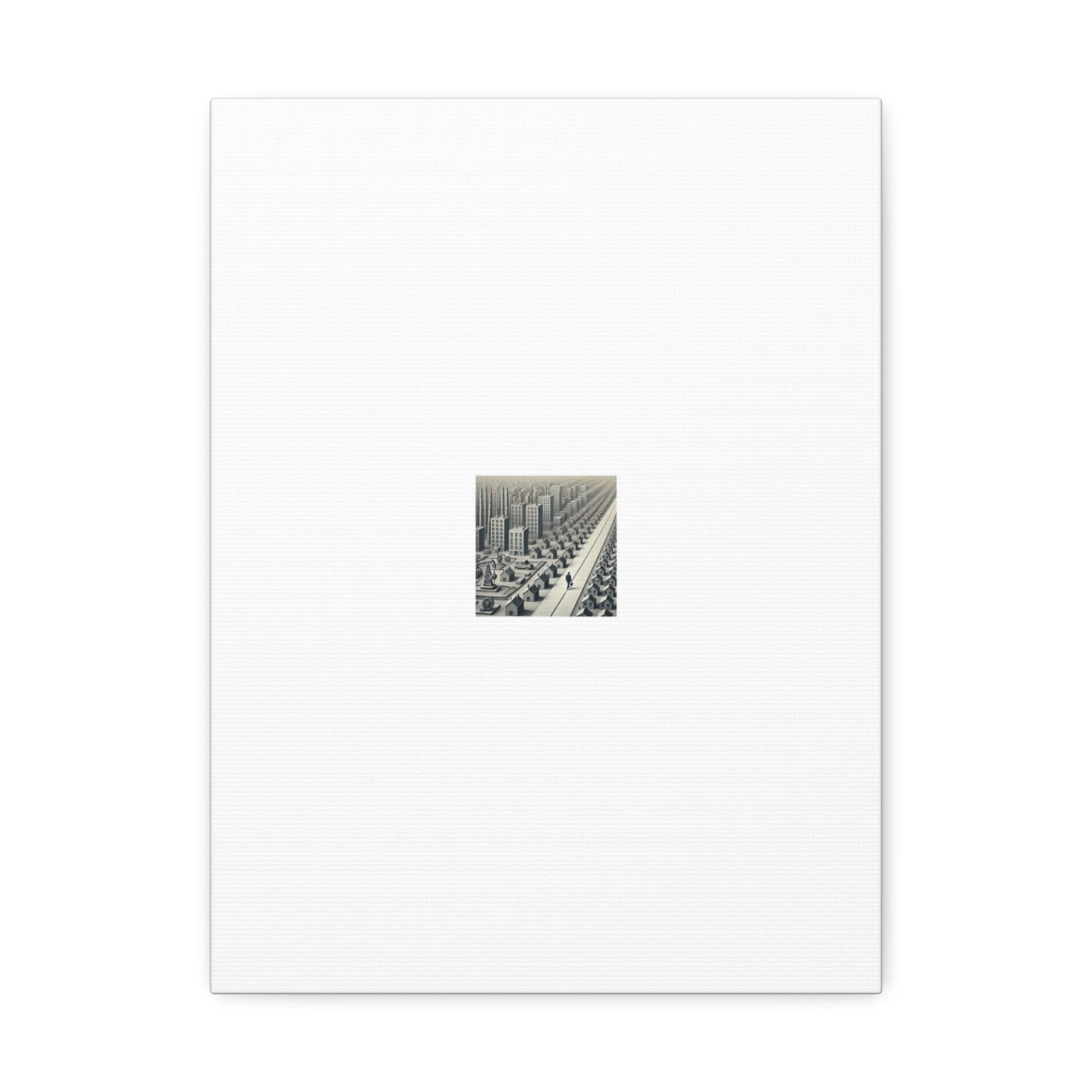 Monochrome Urban Factory Cityscape Canvas Industrial Wall Art Gift