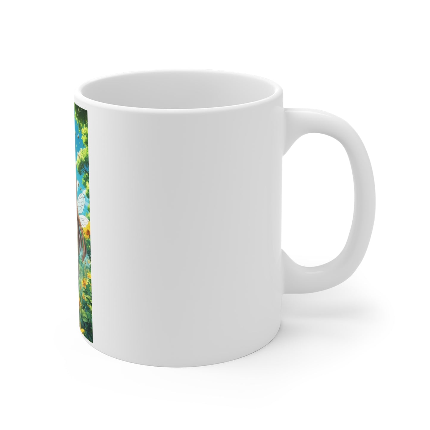 Bee Fairy Garden Anime Nature Art Coffee Mug