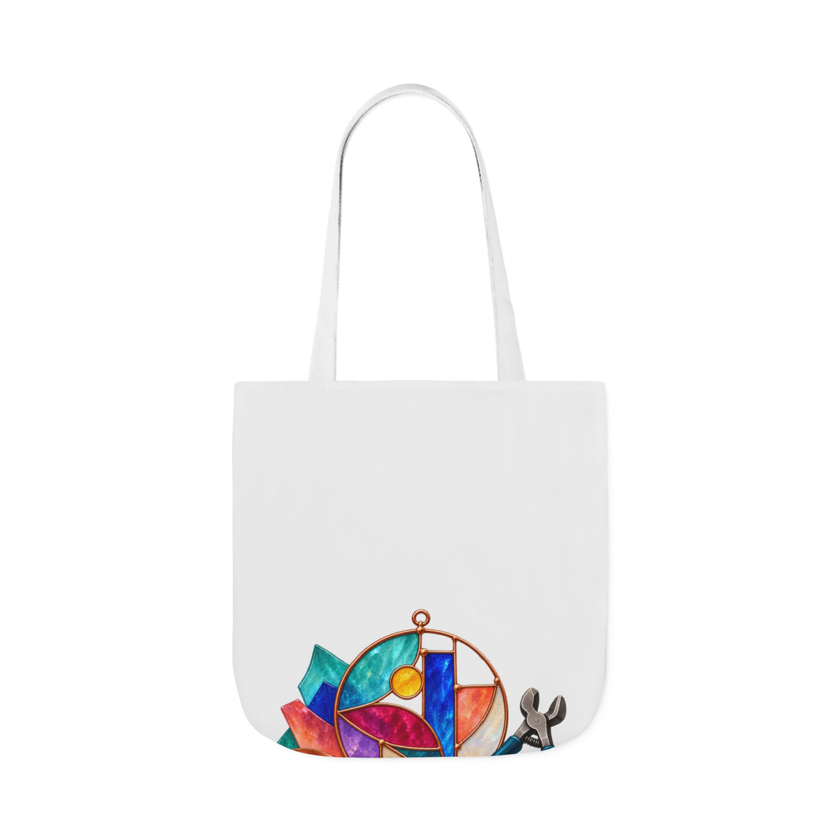 Abstract Stained Glass Suncatcher Workshop Tote Bag