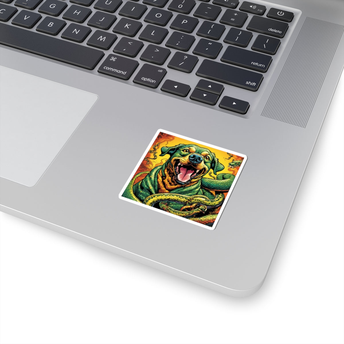 Surreal Serpent Hound Dark Fantasy Creature Sticker
