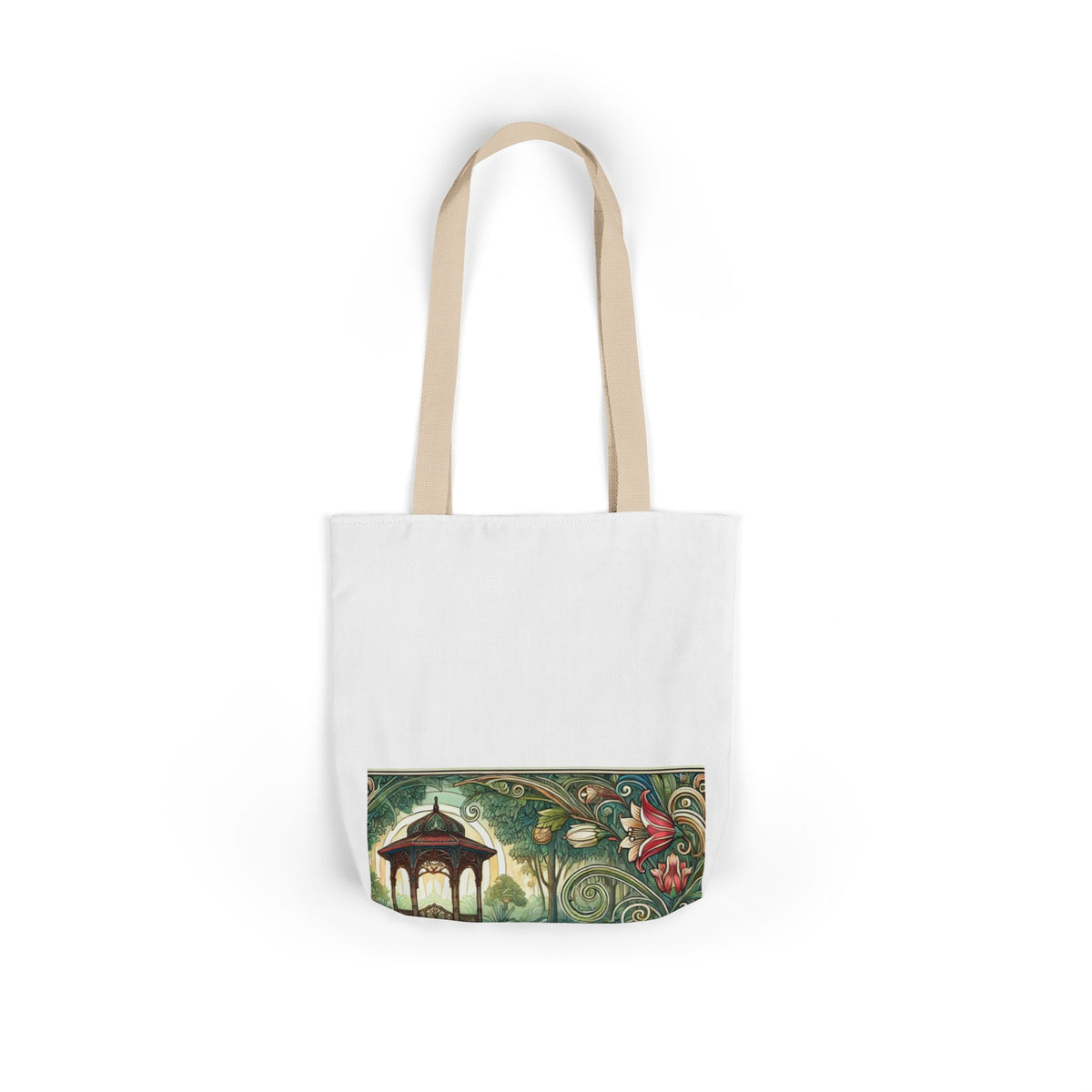 Botanical Gazebo Garden Art Nouveau Canvas Tote Bag