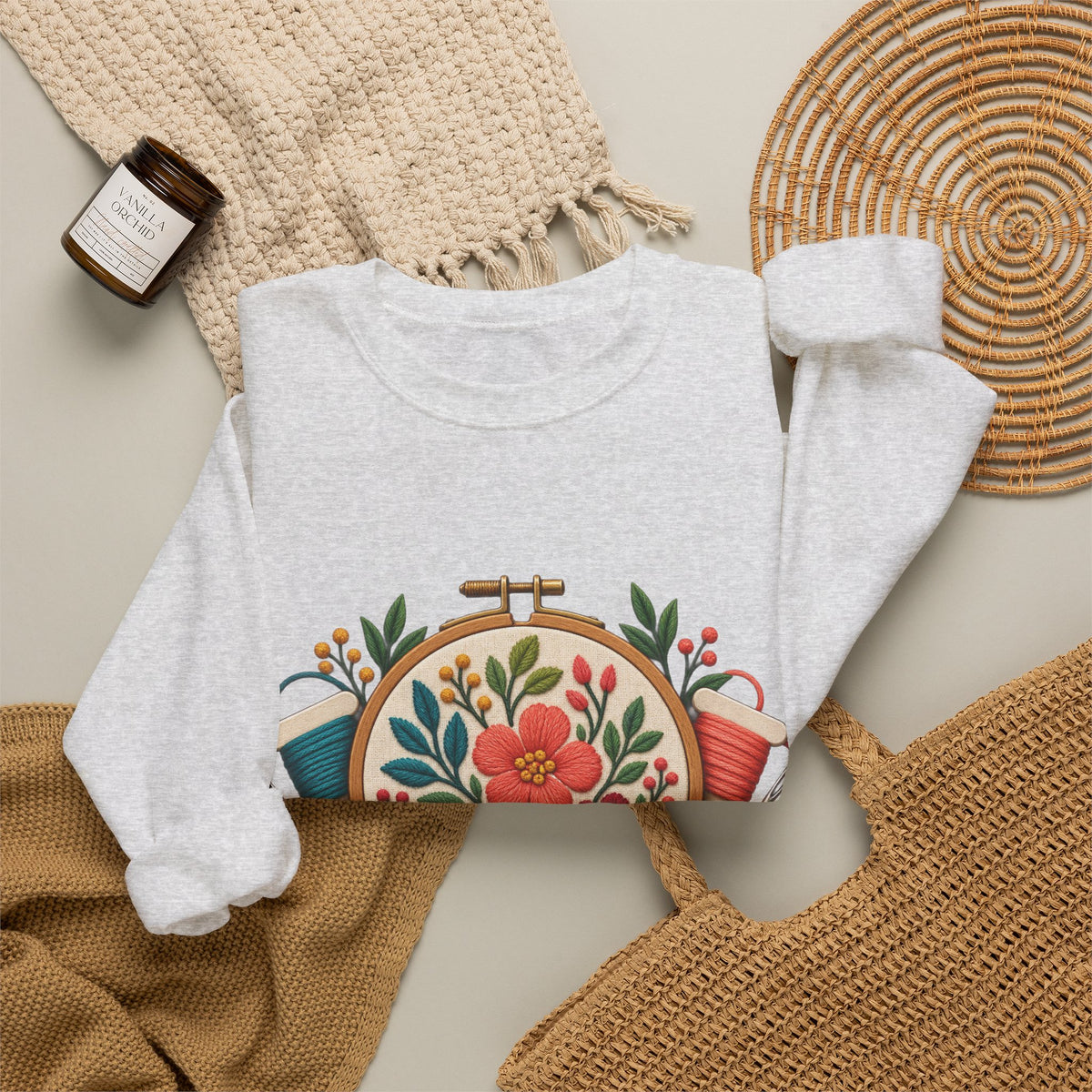 Botanical Embroidery Workshop Sweatshirt