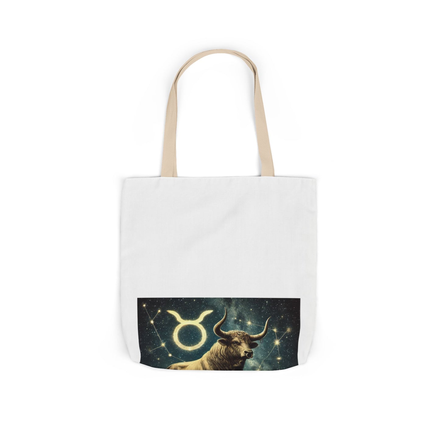 Taurus Bull Constellation Celestial Canvas Tote Bag