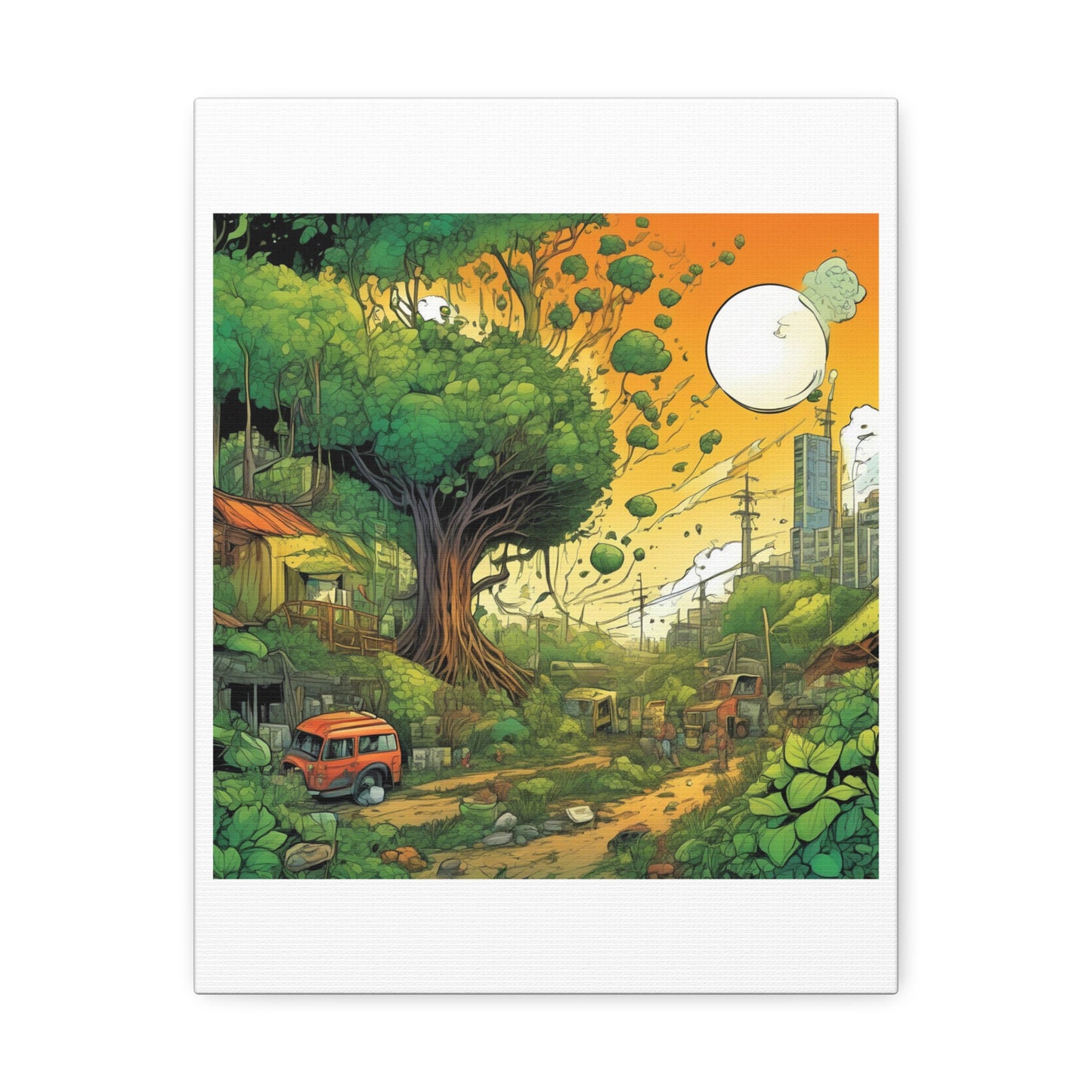 Cottage Road Landscape Nature Gift Art Canvas