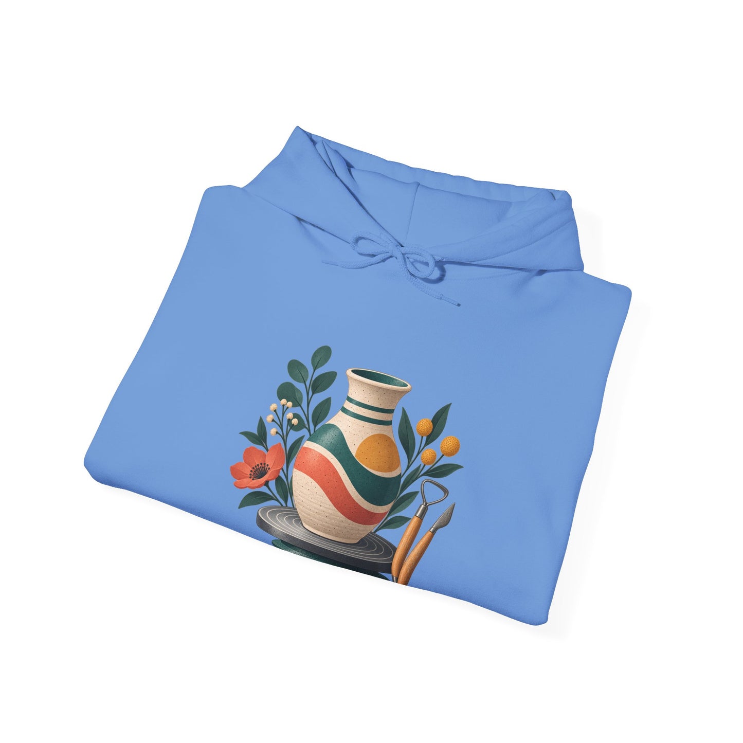 Midcentury Pottery Botanical Art Hoodie