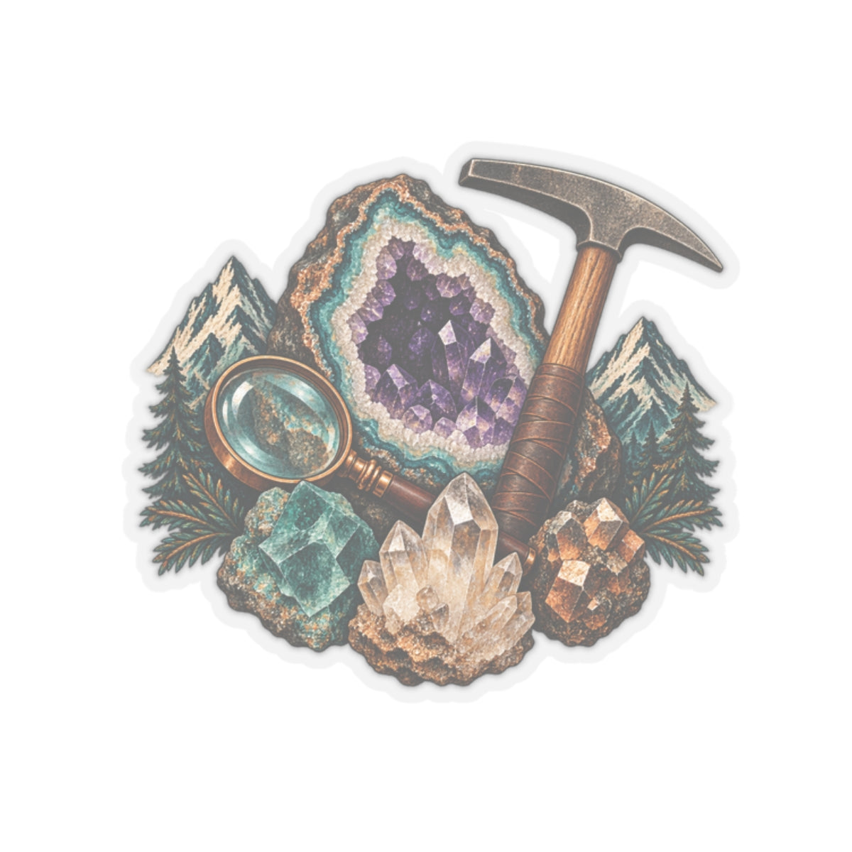 Vintage Geode and Rockhounding Field Kit Sticker