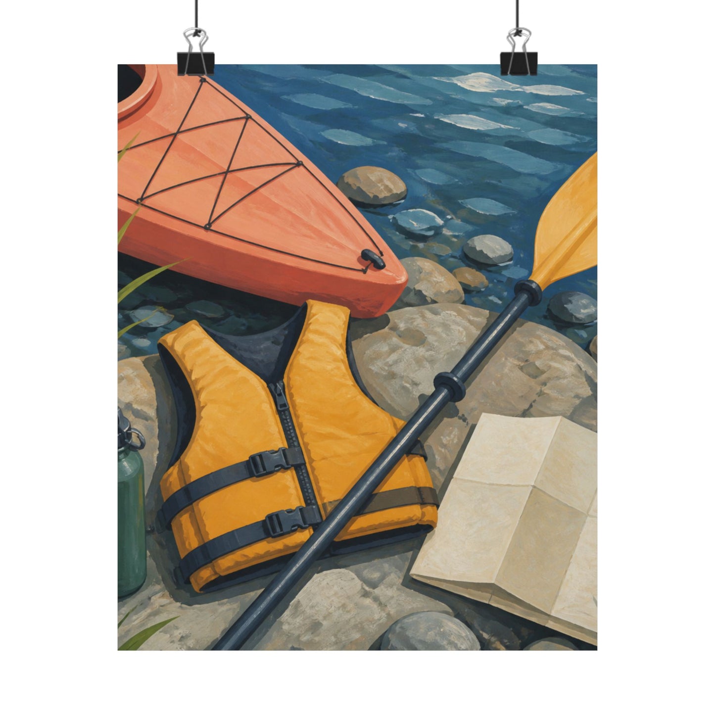 Calm Kayaking Adventure Art Poster