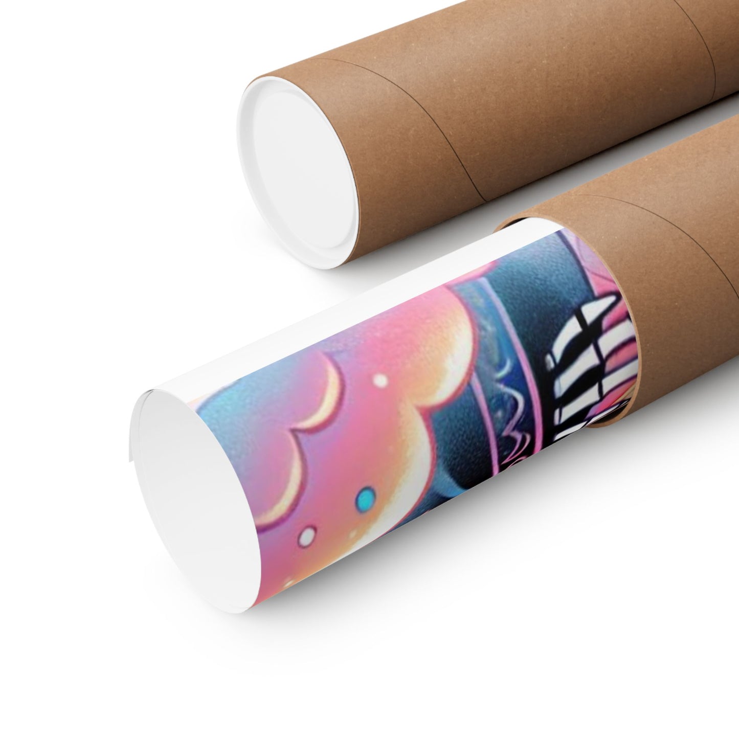 Cute Grim Reaper Ice Cream Pastel Novelty Poster