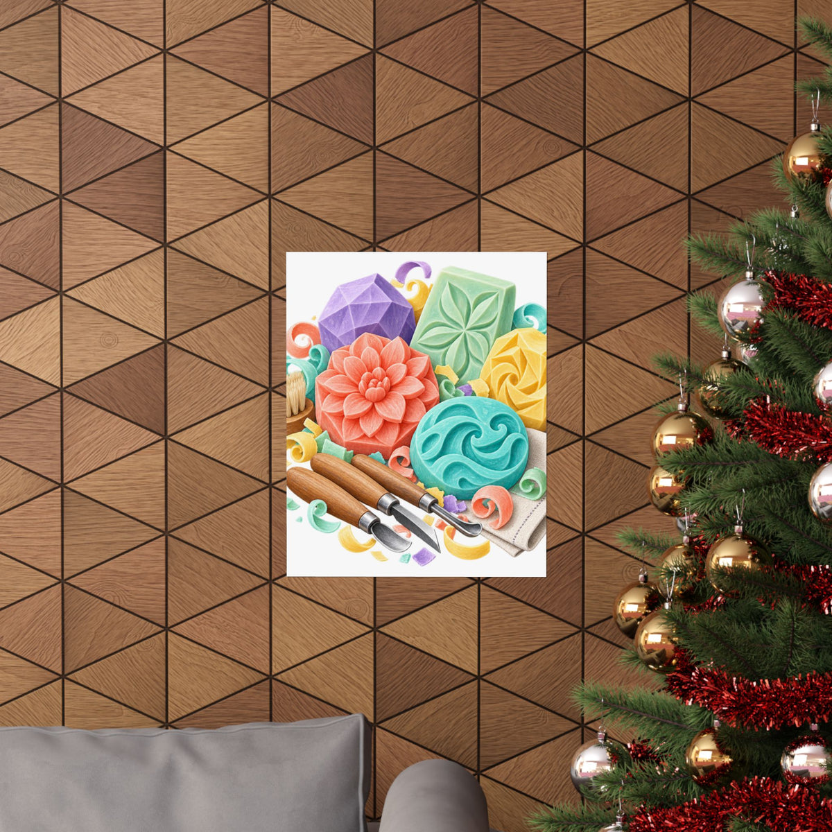 Colorful Soap Carving Workshop Poster
