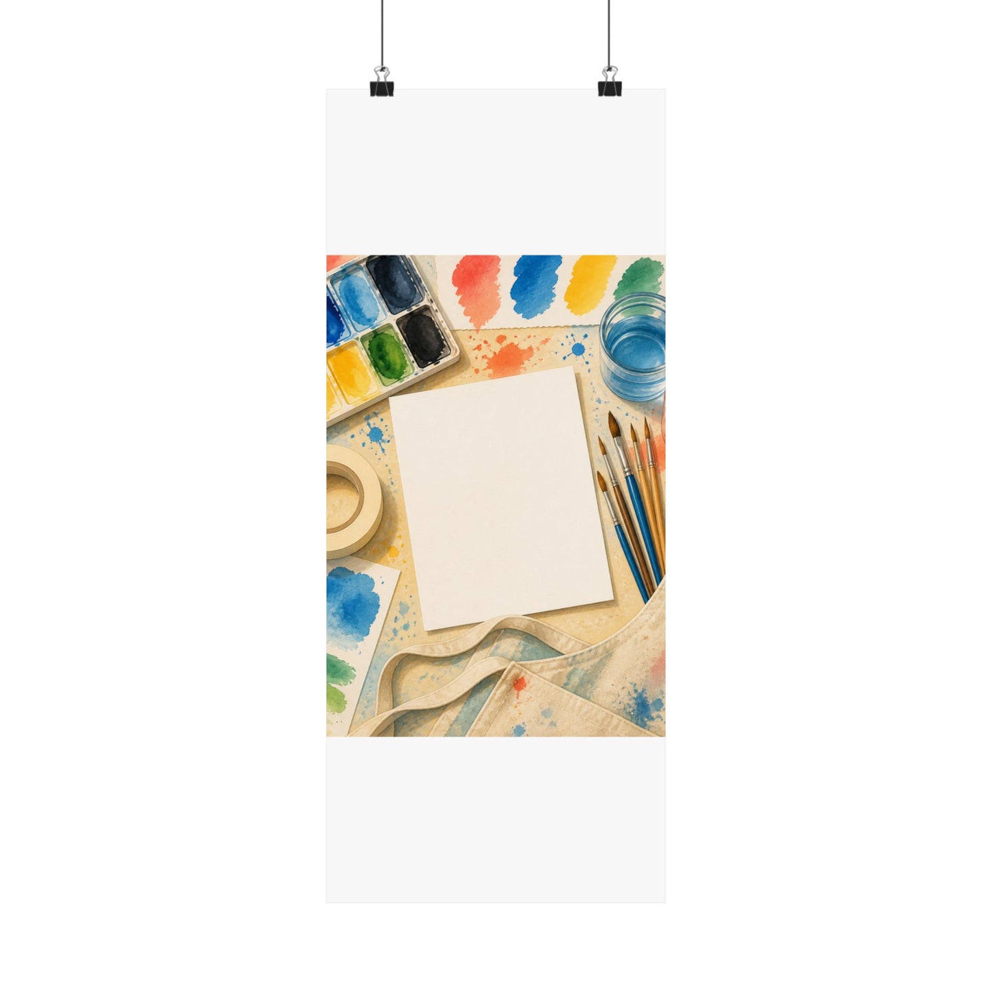 Bright Watercolor Painting Hobby Art Poster