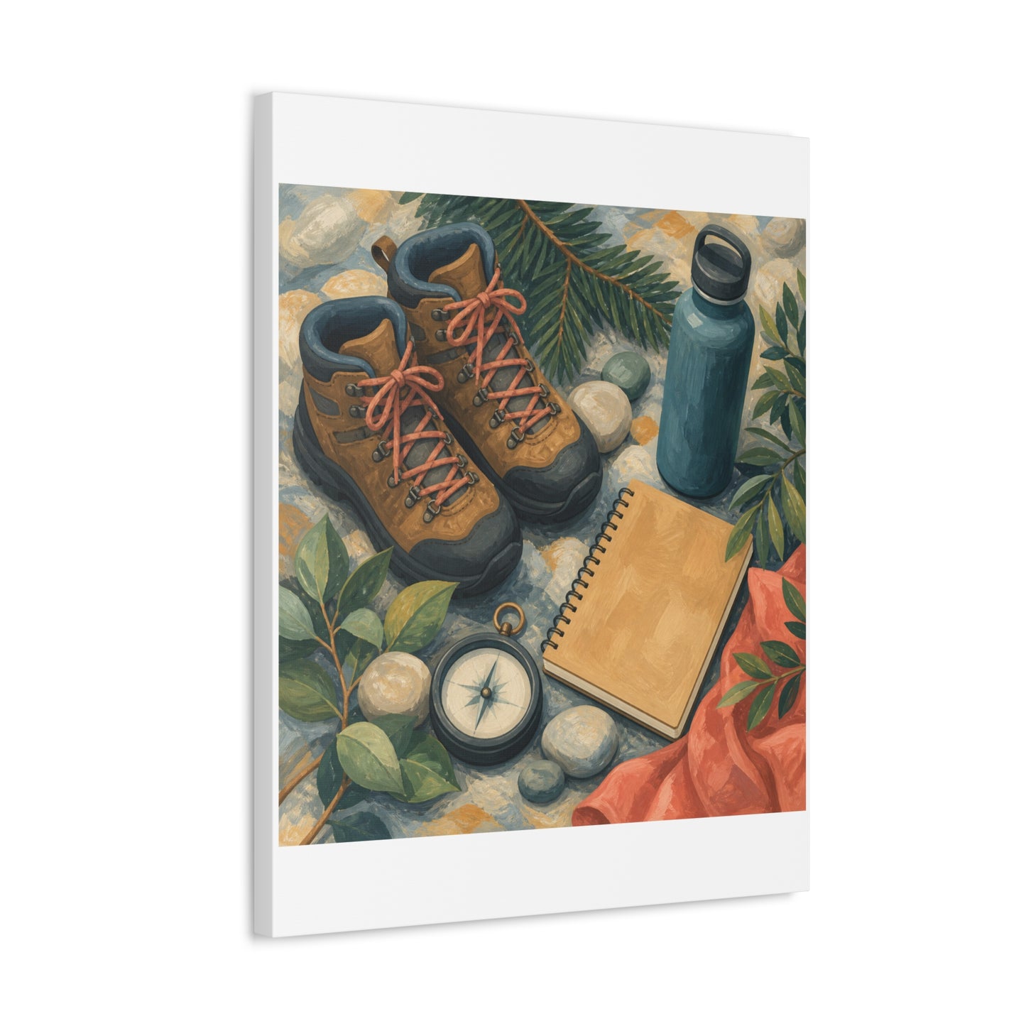 Quiet Hiking Trail Gear Art Canvas Art