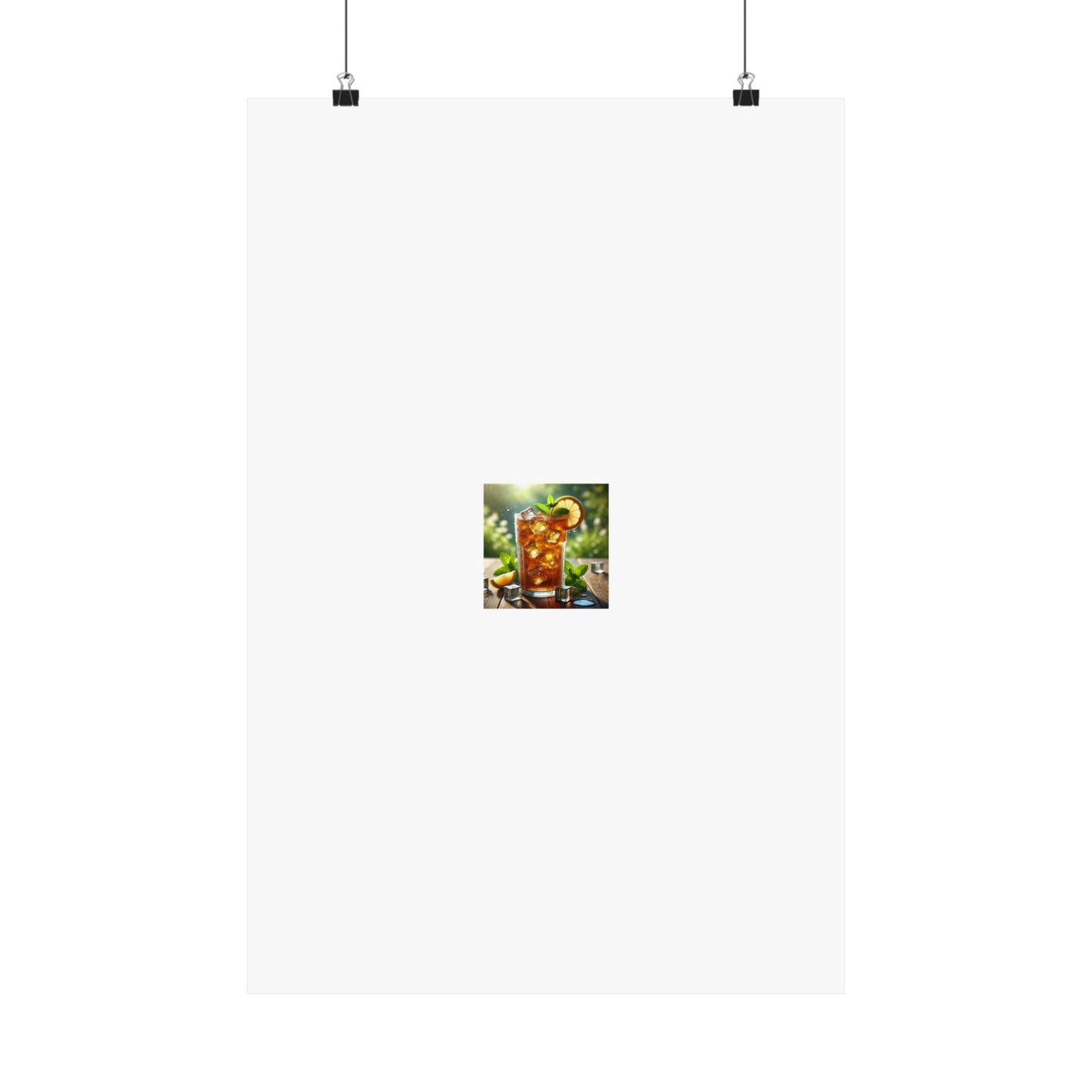 Sunlit Iced Tea Lemon Mint Kitchen Summer Drink Poster