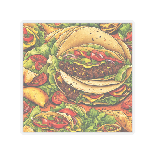 Stacked Taco Fiesta Foodie Gift Art Sticker