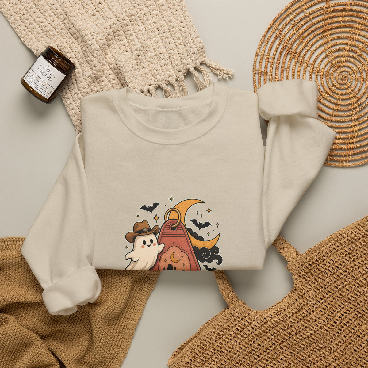 Haunted Desert Keytag Ghost Halloween Sweatshirt