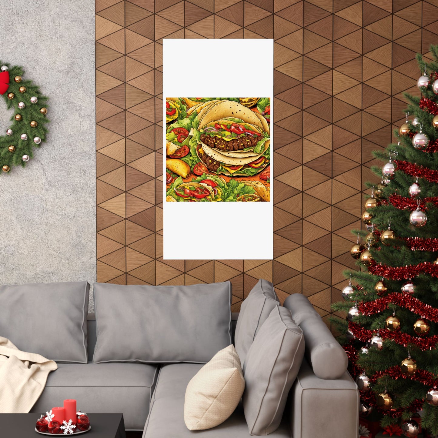 Stacked Taco Fiesta Foodie Gift Art Poster