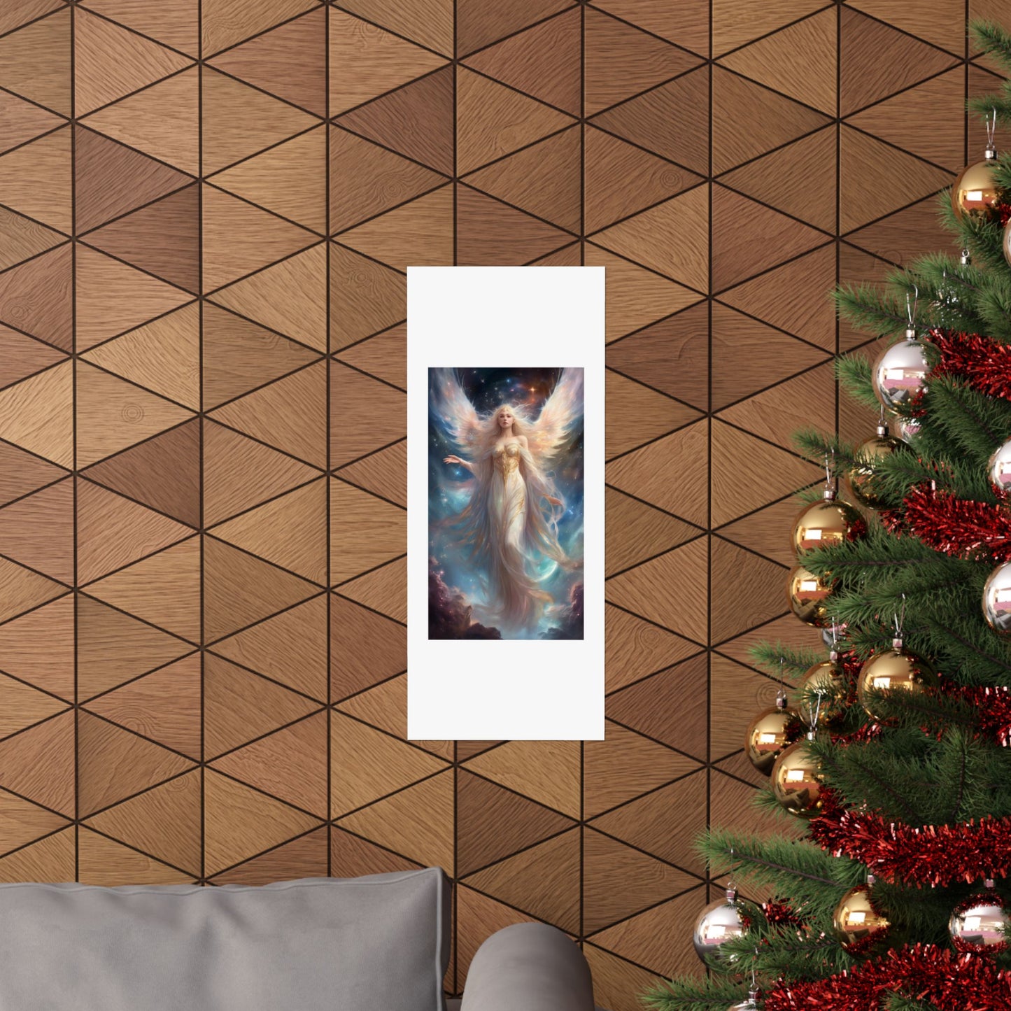 Celestial Winged Heroine Fantasy Portrait Poster
