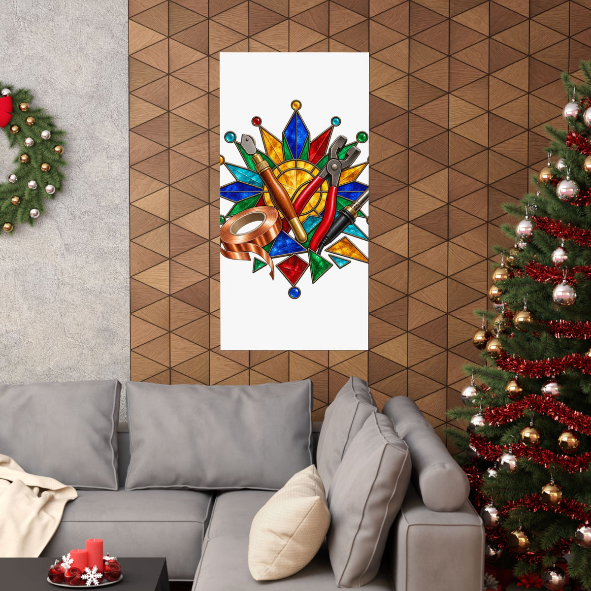Stained Glass Workshop Tools Poster
