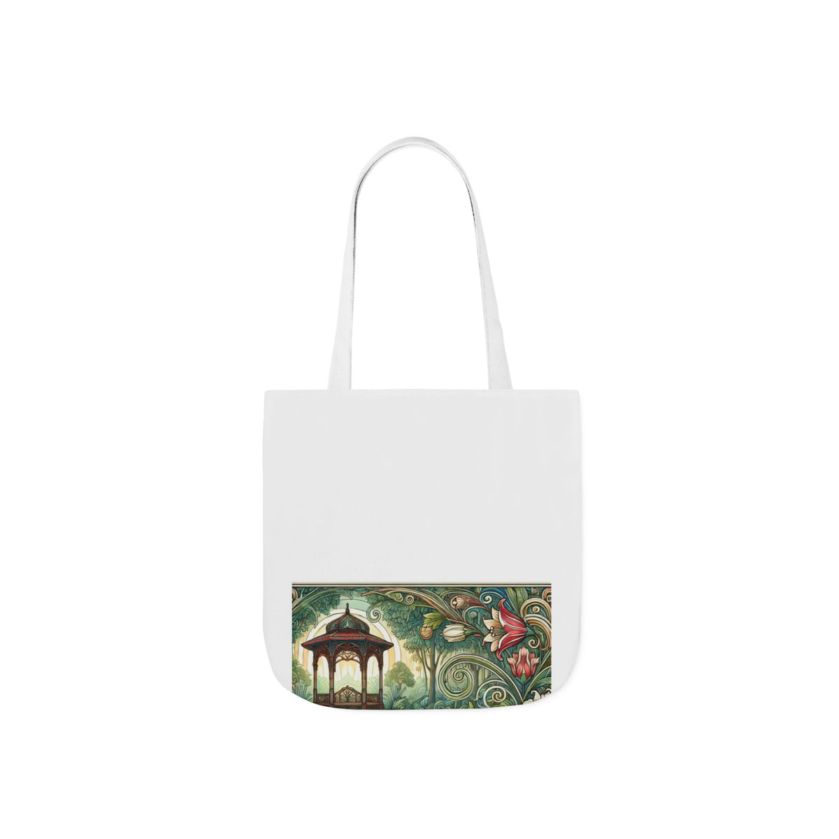 Botanical Gazebo Garden Art Nouveau Canvas Tote Bag
