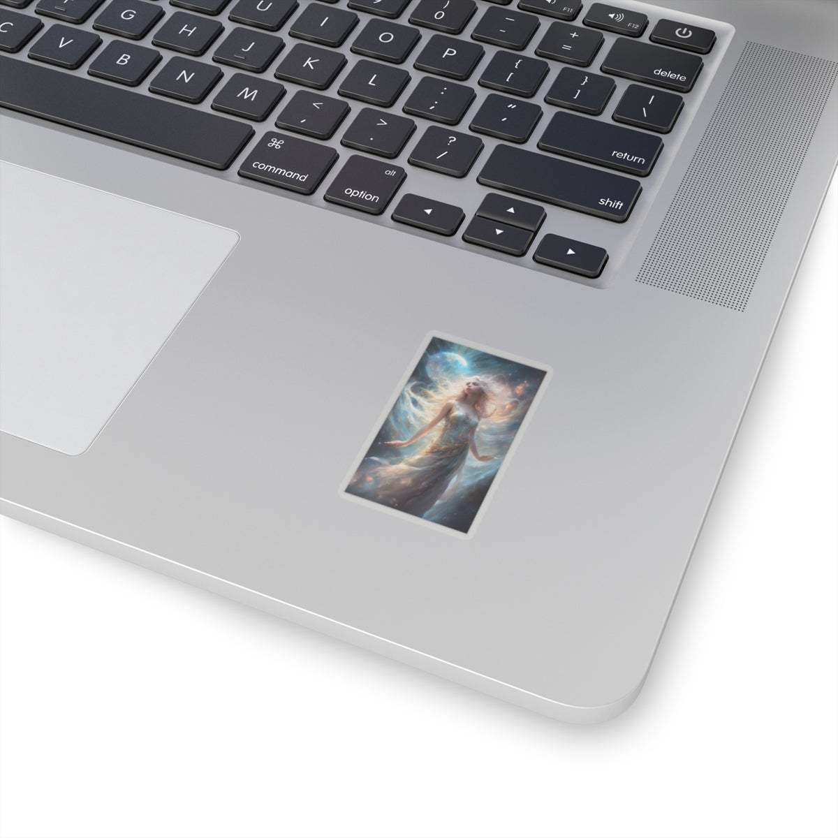 Moonlit Celestial Maiden Fantasy Portrait Sticker