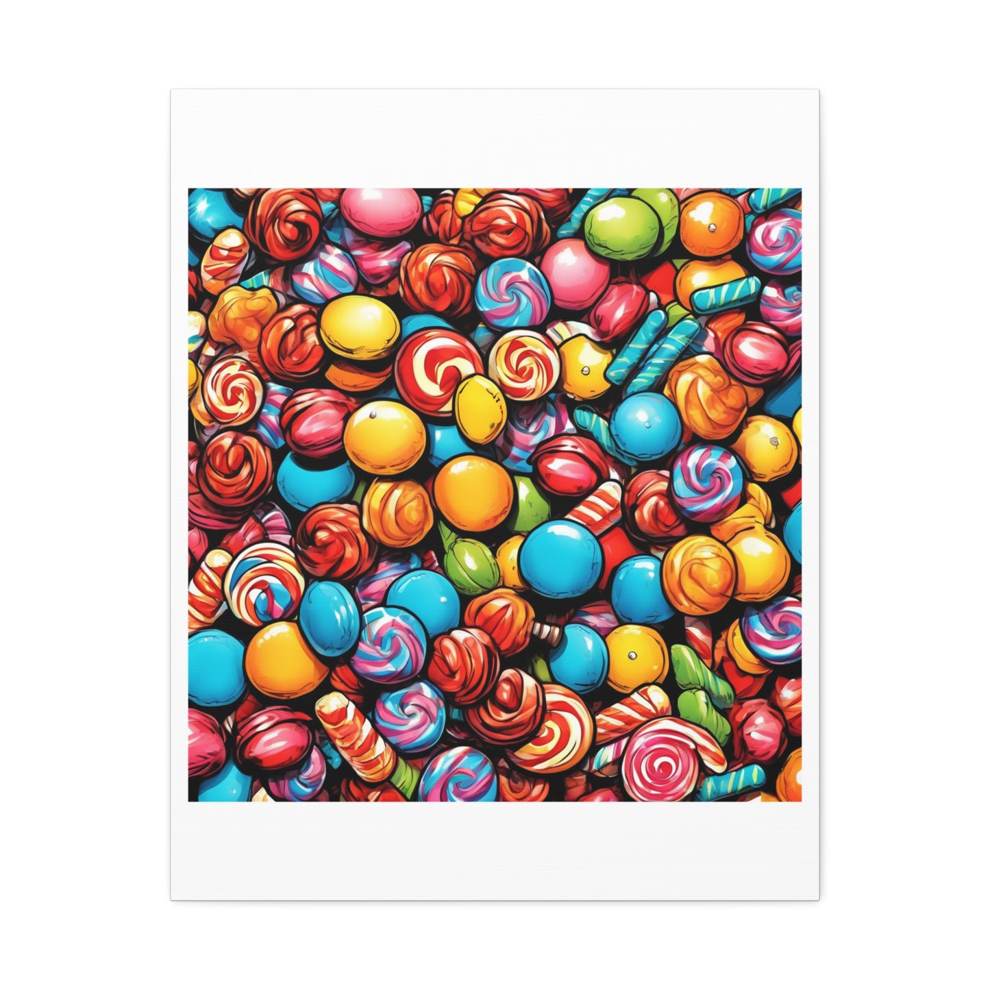 Colorful Candy Pattern Sweets Gift Art Canvas